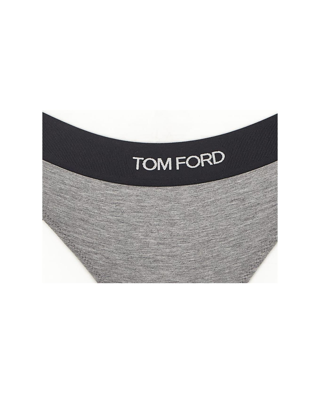 Tom Ford Grey Elastic Thong - Grey ショーツ