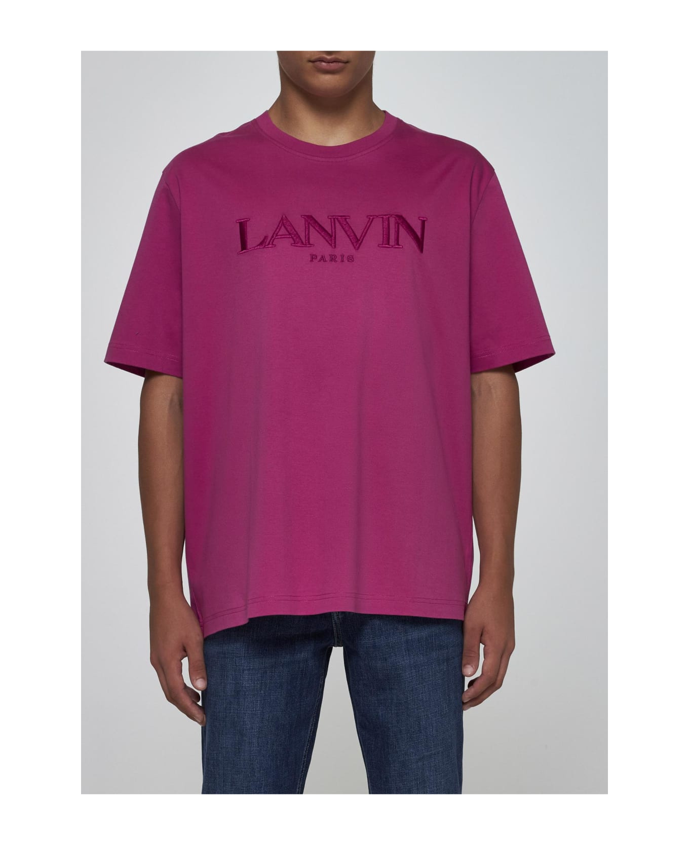 Lanvin Logo Cotton T-shirt - VIOLET