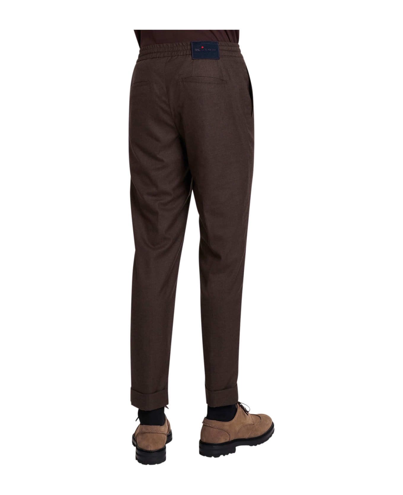 Kiton Trousers Cashmere - BROWN