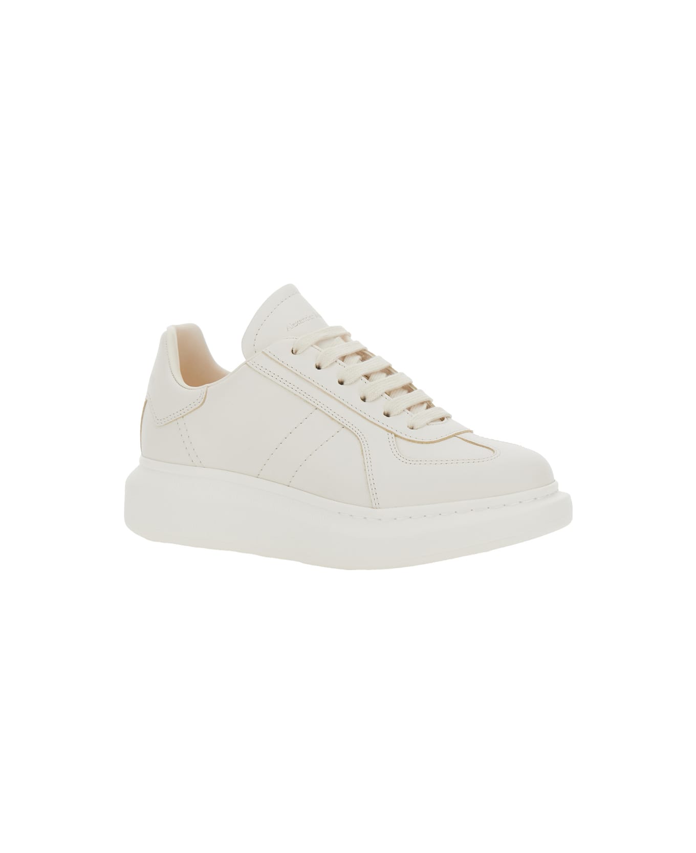 Alexander McQueen Leather Sneakers - Off White