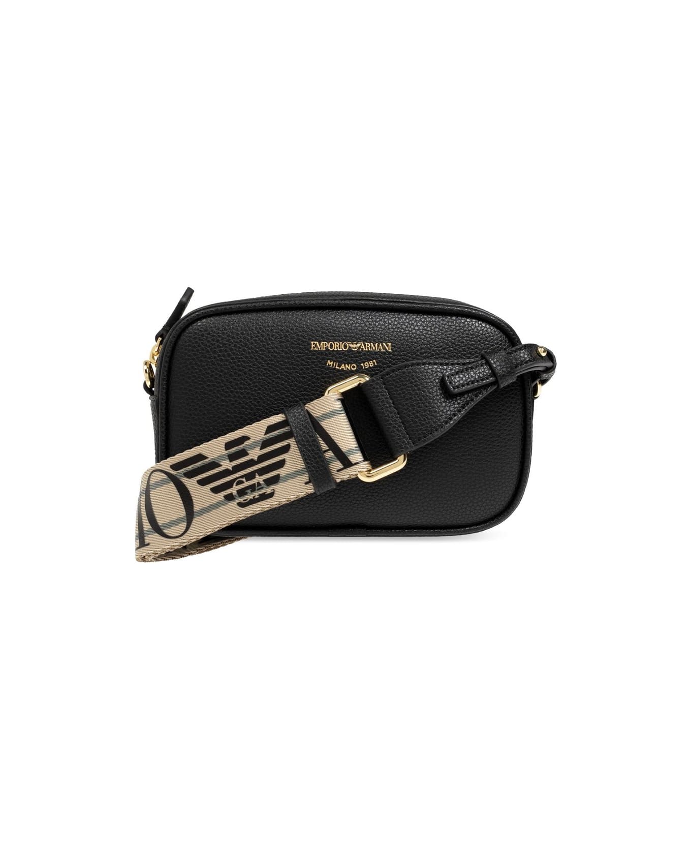 Emporio Armani Shoulder Bag - Black Silver
