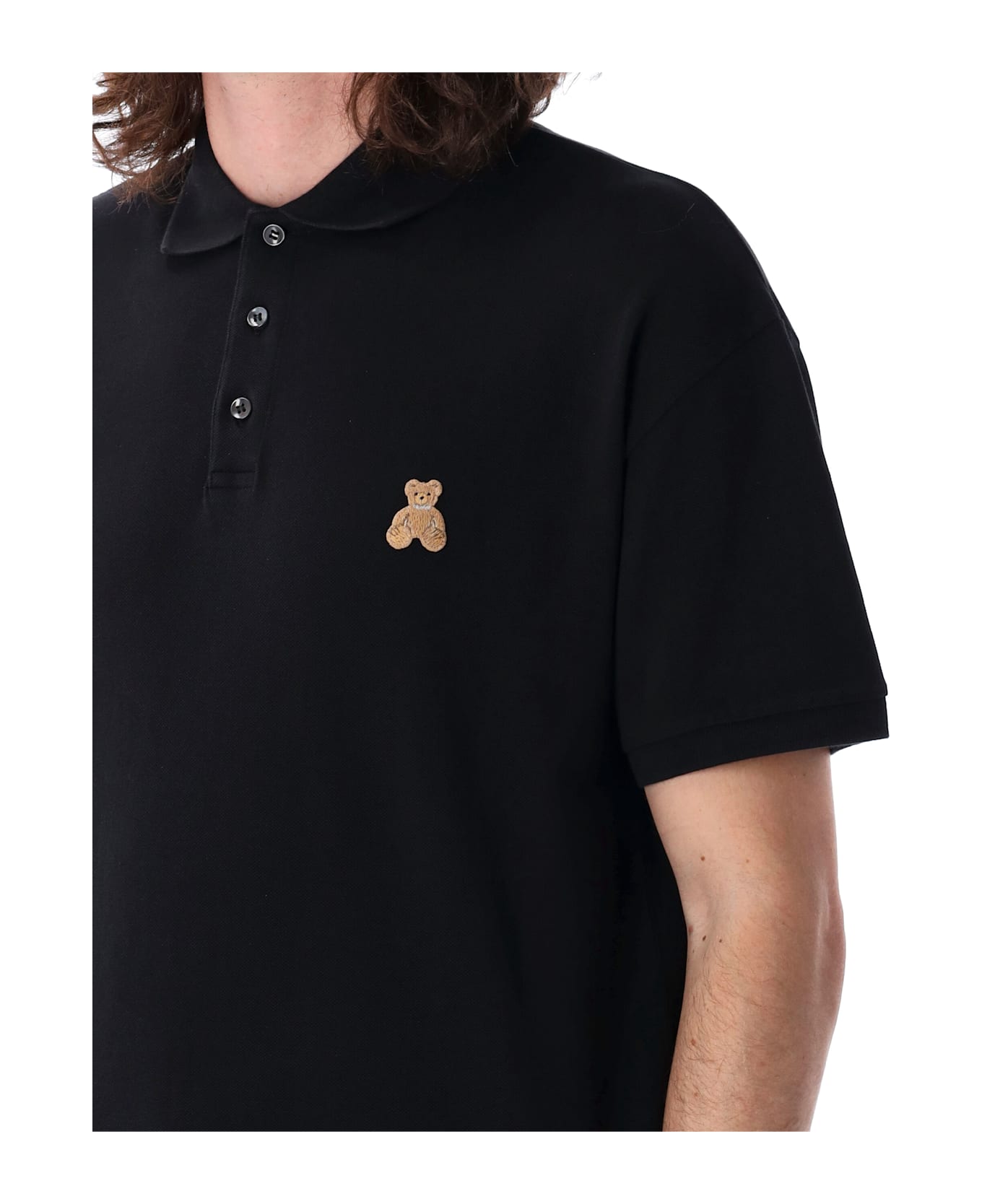 Palm Angels Bear In Mind Polo T-shirt - BLACK
