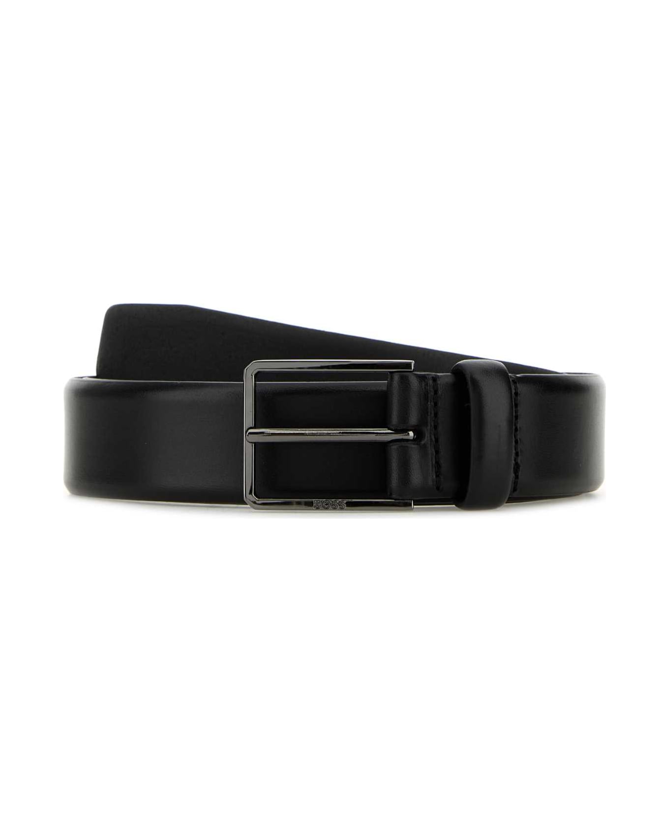Hugo Boss Black Leather Belt - 001BLACK