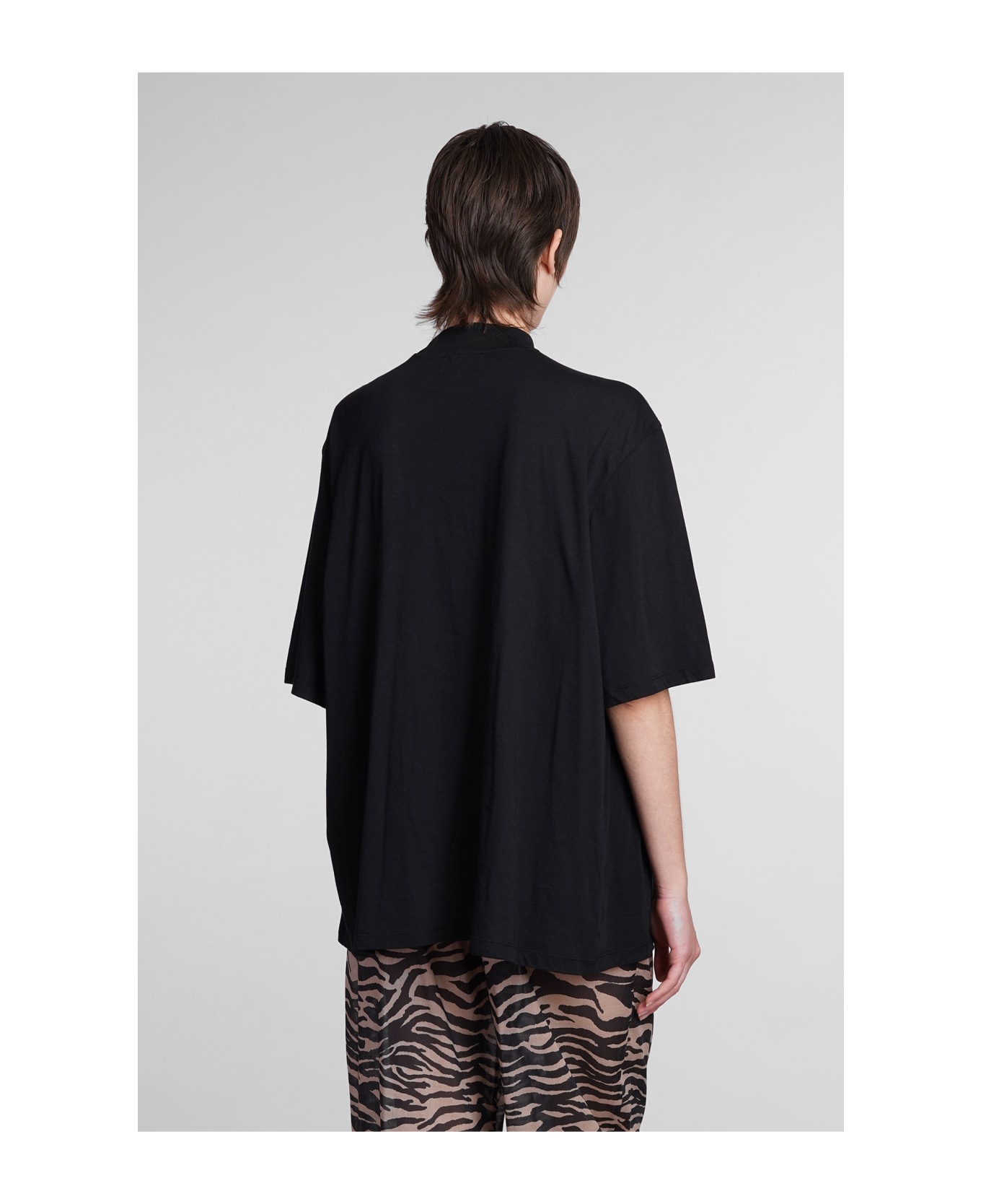 The Attico Oversized T-shirt From The 'join Us At The Beach' Collection - black