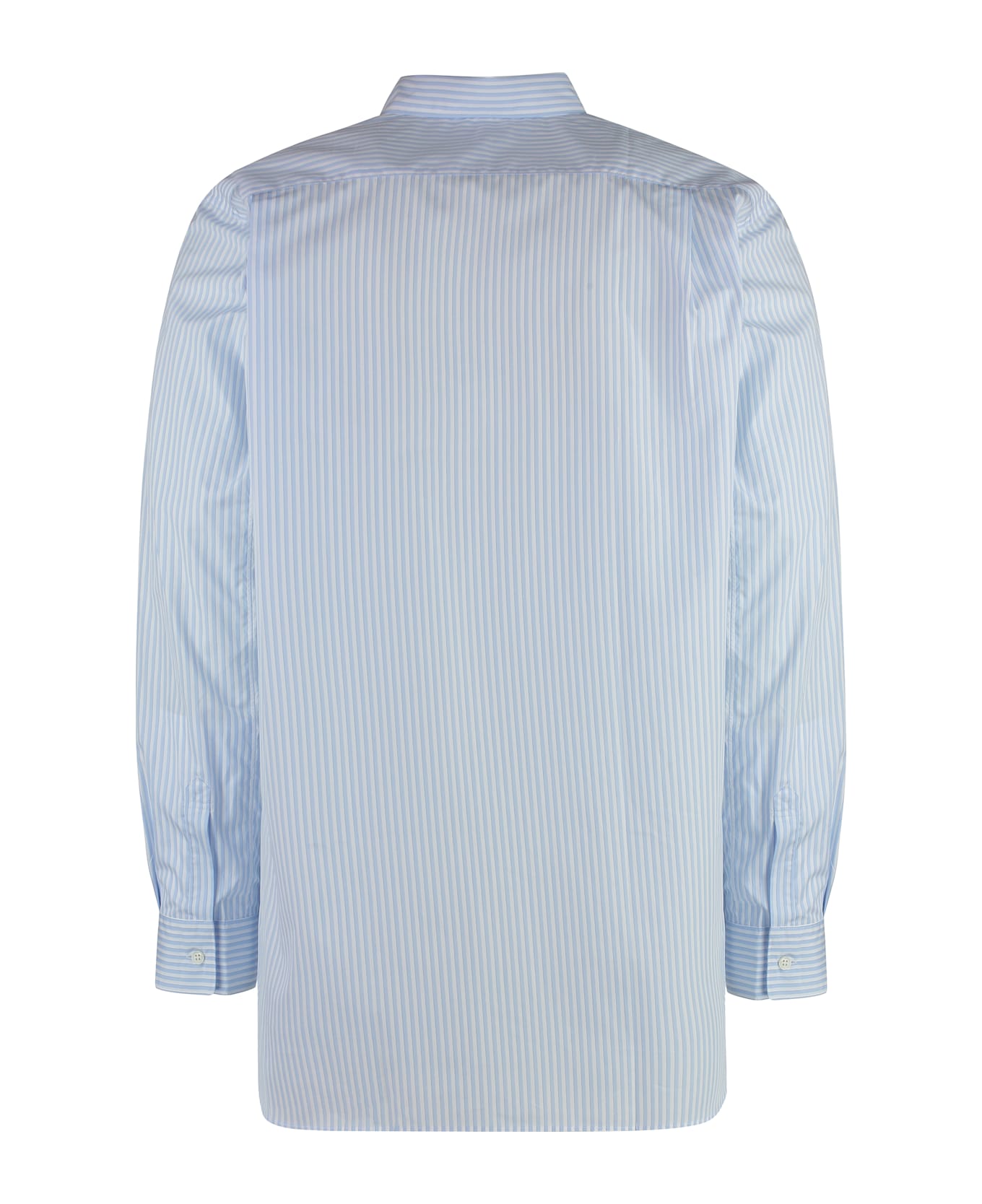 Comme des Garçons Shirt Striped Cotton Shirt - Light Blue