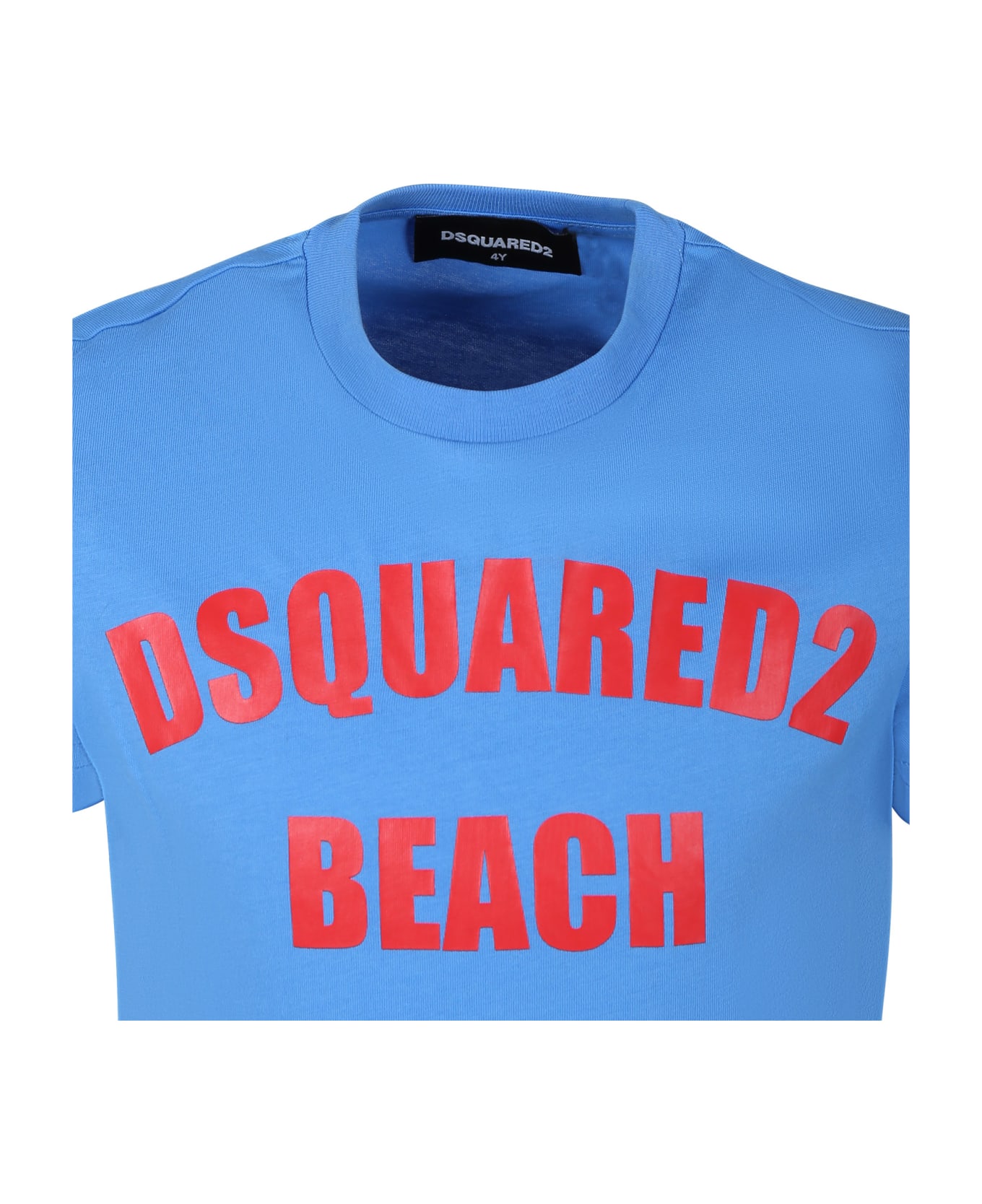 Dsquared2 Light Blue T-shirt For Boy With Logo - Light Blue