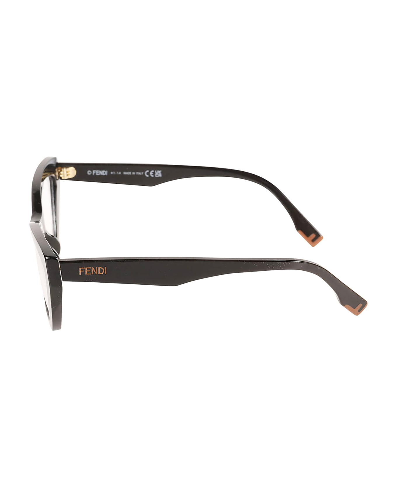 Fendi Cat-eye Logo Sided Glasses - 001 - Black