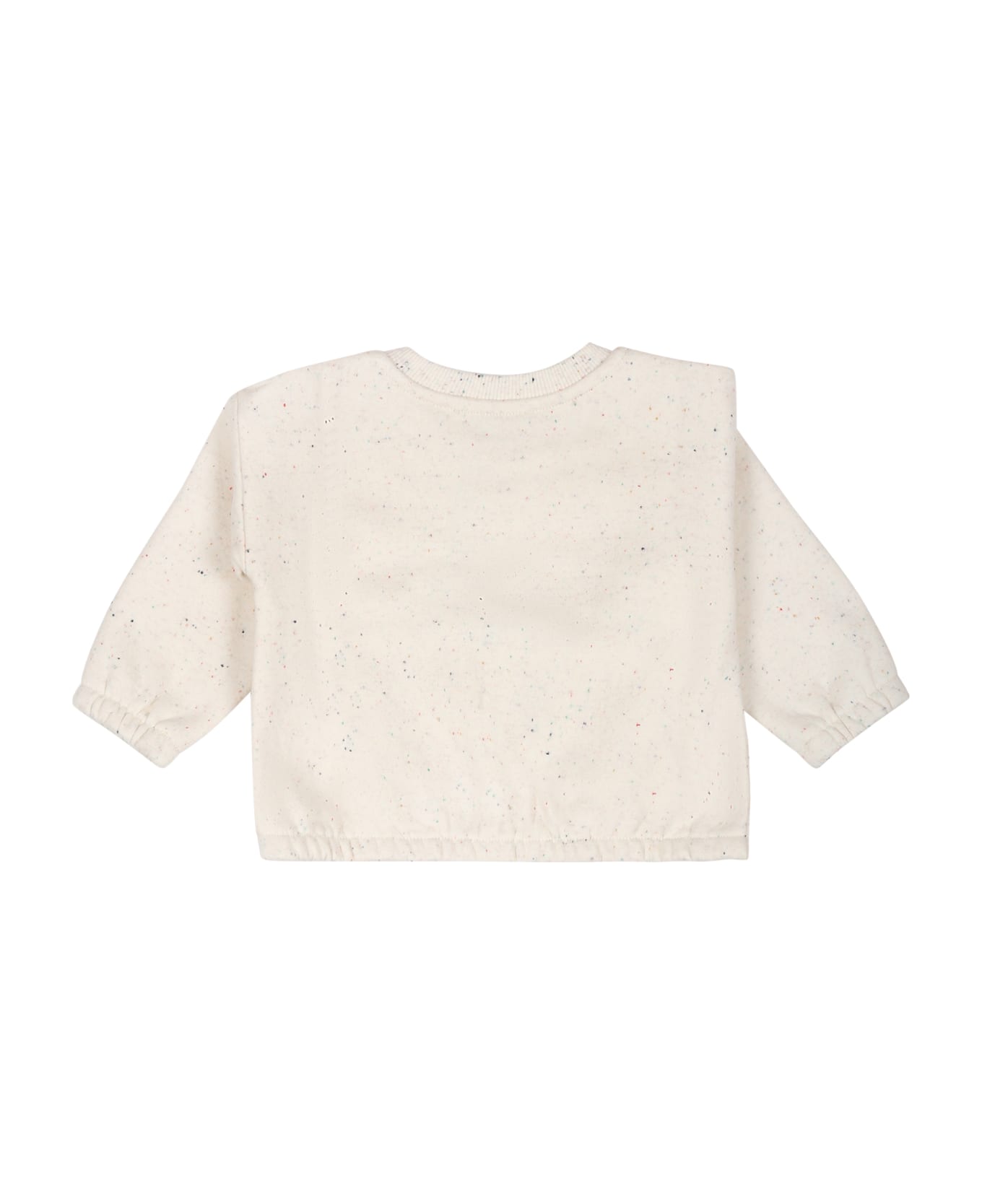Kenzo Kids Ivory Sweatshirt For Baby Girl With Logo - Ivory