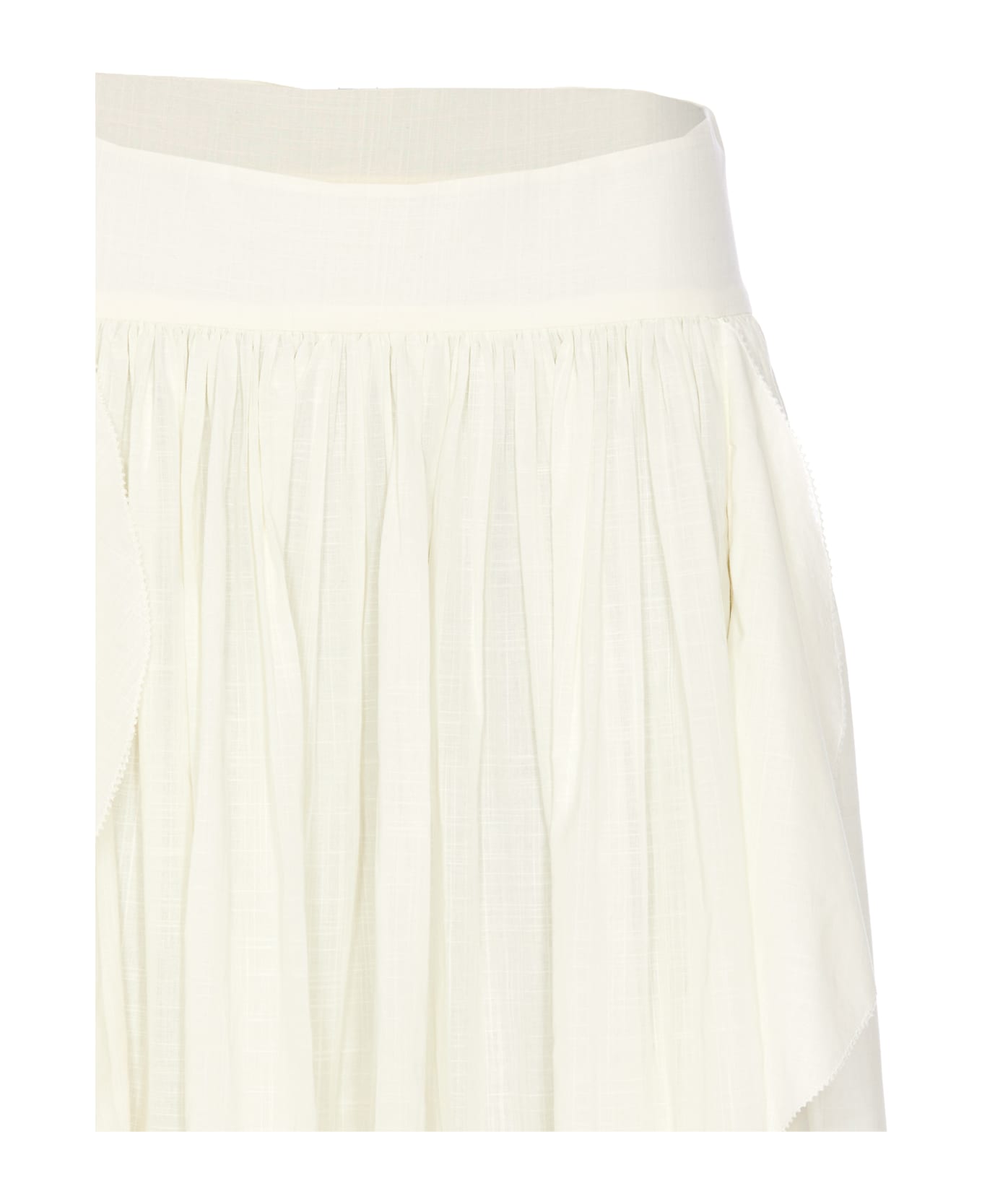 Zimmermann Acacia Ruffle Maxi Skirt - White