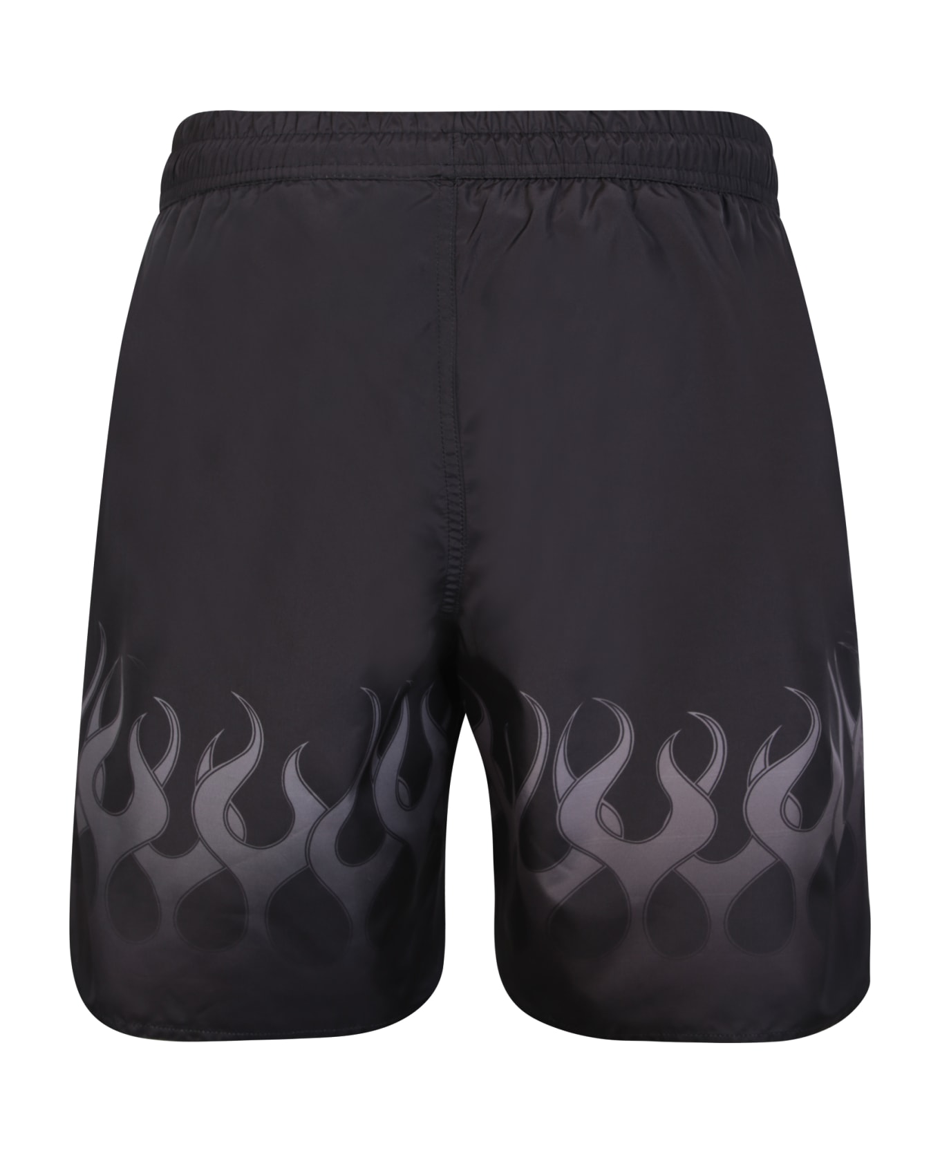 Vision of Super Black/gray Flames Swim Shorts - Black