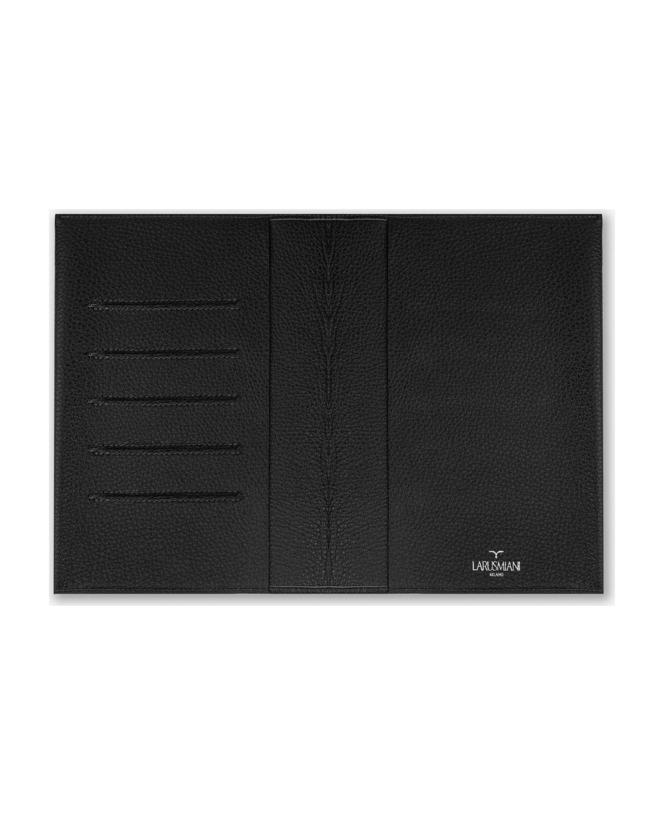 Larusmiani Leather Car Folder  - Black