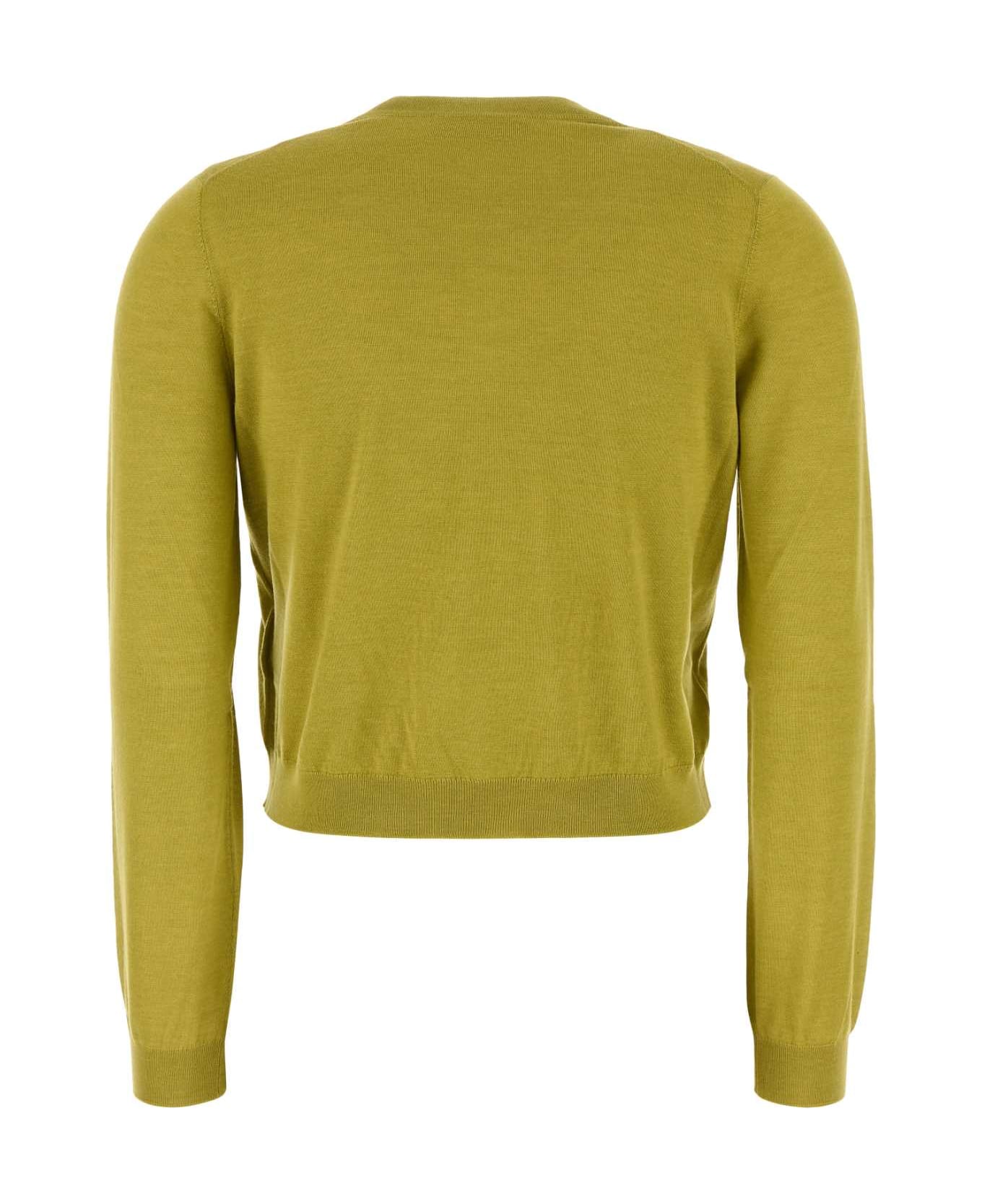 Gucci Pistachio Green Stretch Cashmere Blend Cardigan - PISTACCHIO