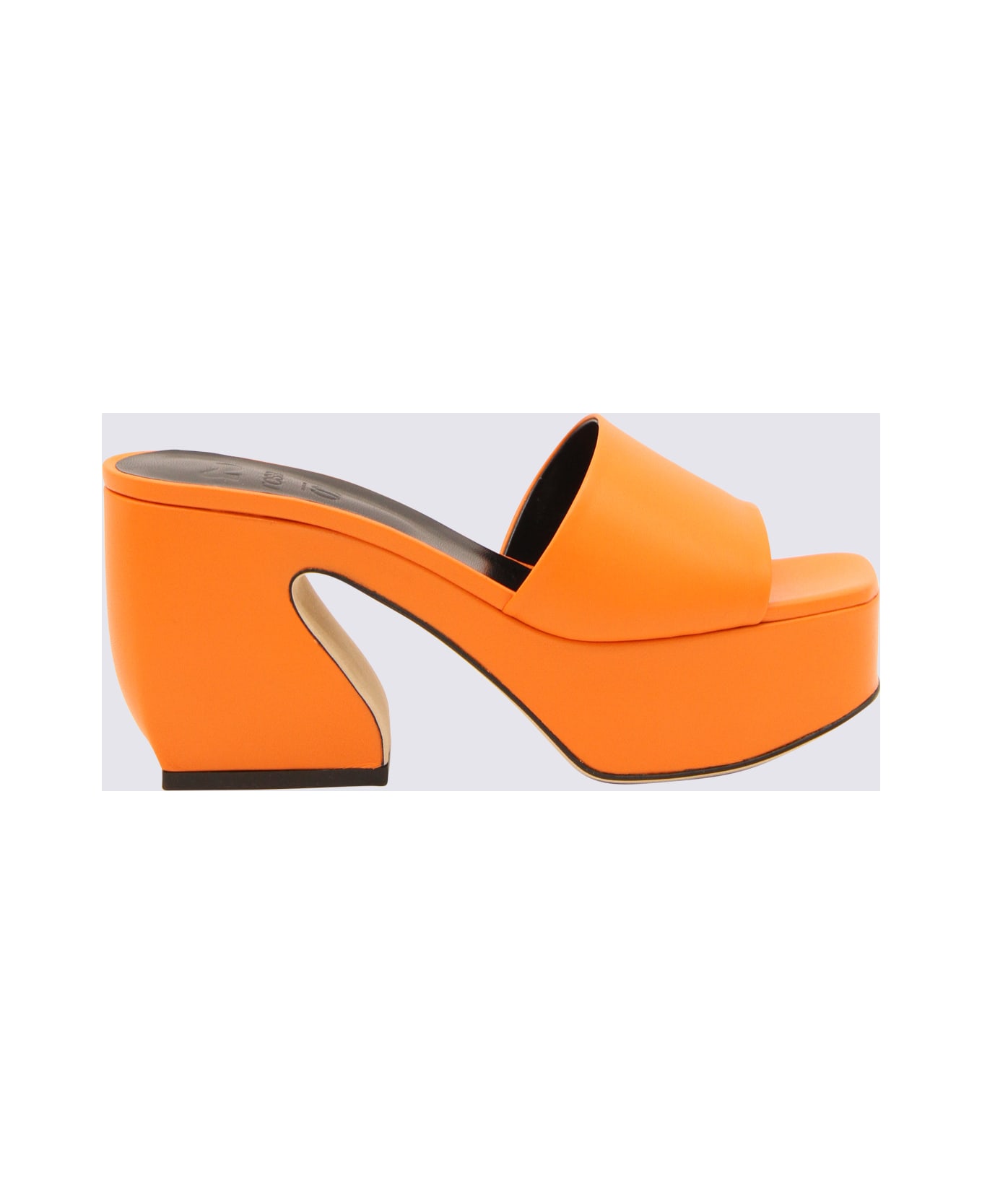 SI Rossi Flash Orange Leather Sandals - FLASH ORANGE