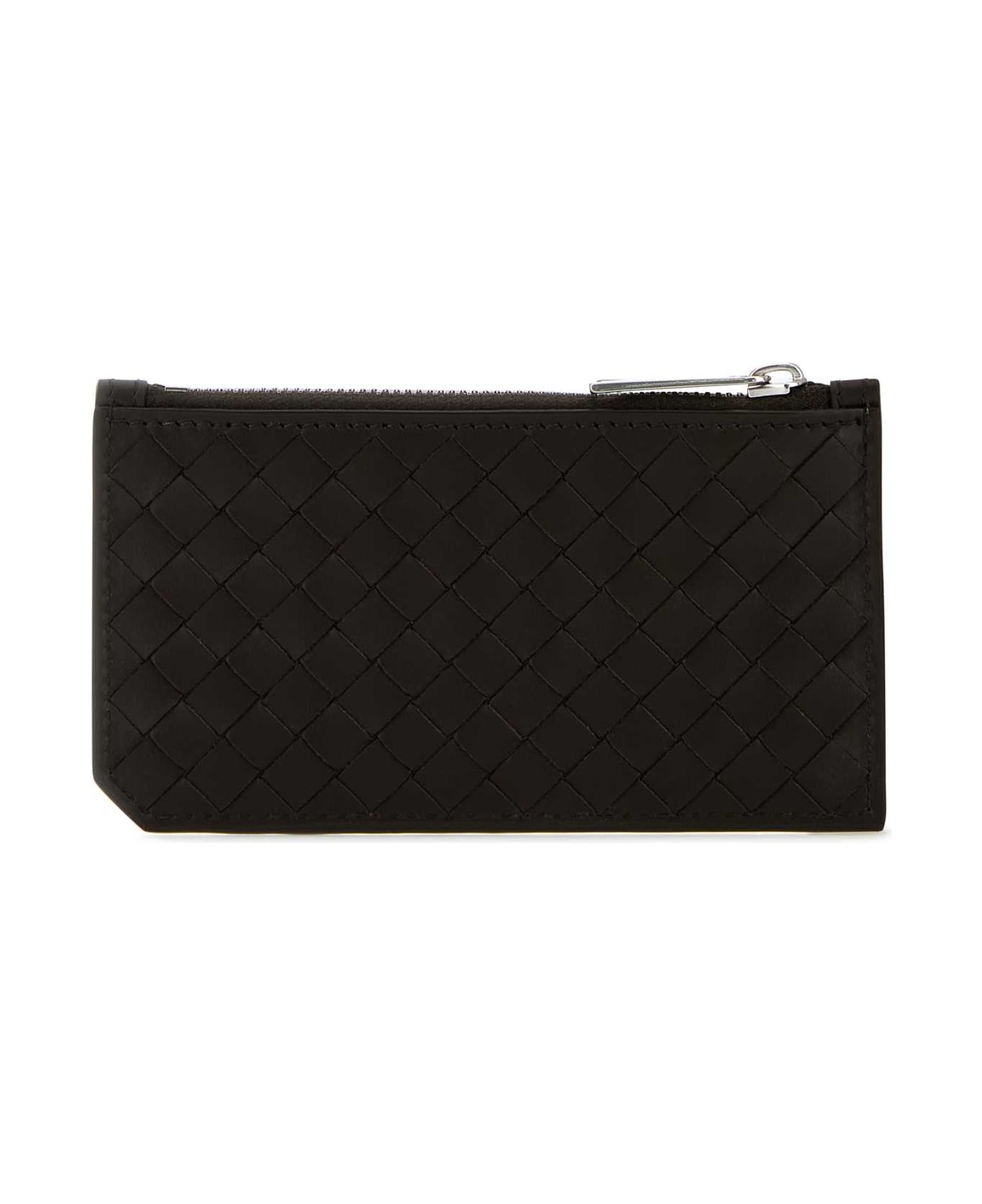 Bottega Veneta Dark Brown Leather Card Holder - FONDANTSILVER