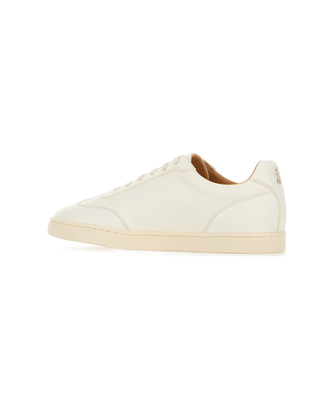 Brunello Cucinelli Ivory Leather Sneakers - BIANCO OTTICO