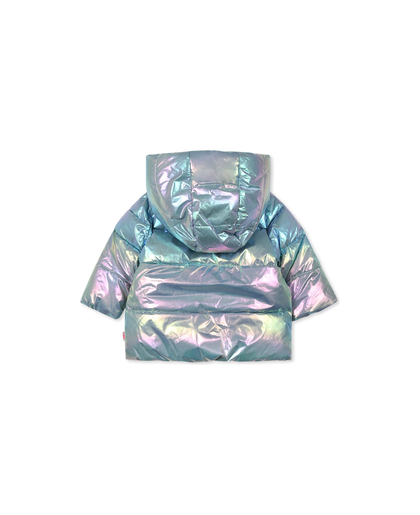 Billieblush Multicolour Down Jacket For Baby Girl With Pom Poms - Multicolor