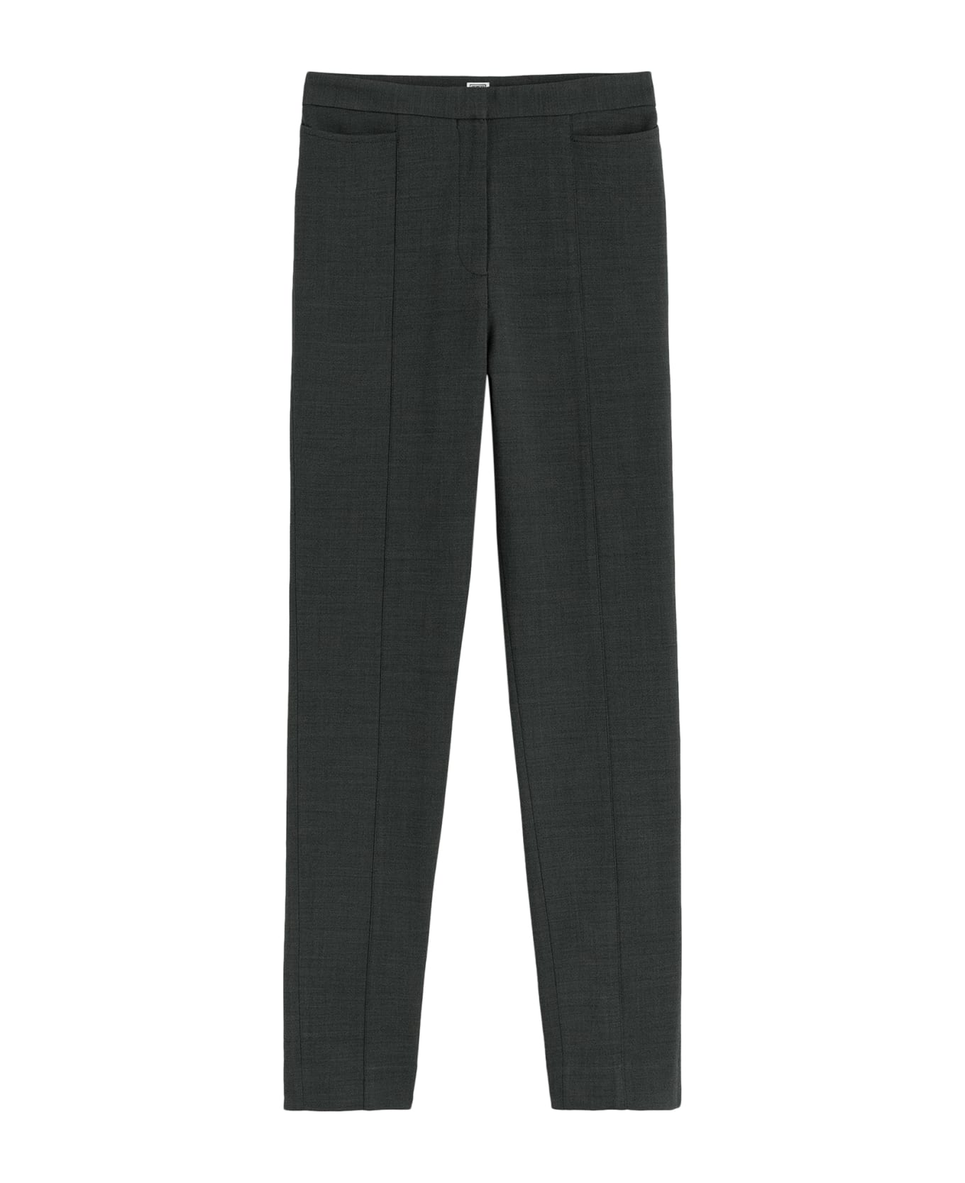 Totême Slim Crepe Suit Trousers - Charcoal Melange