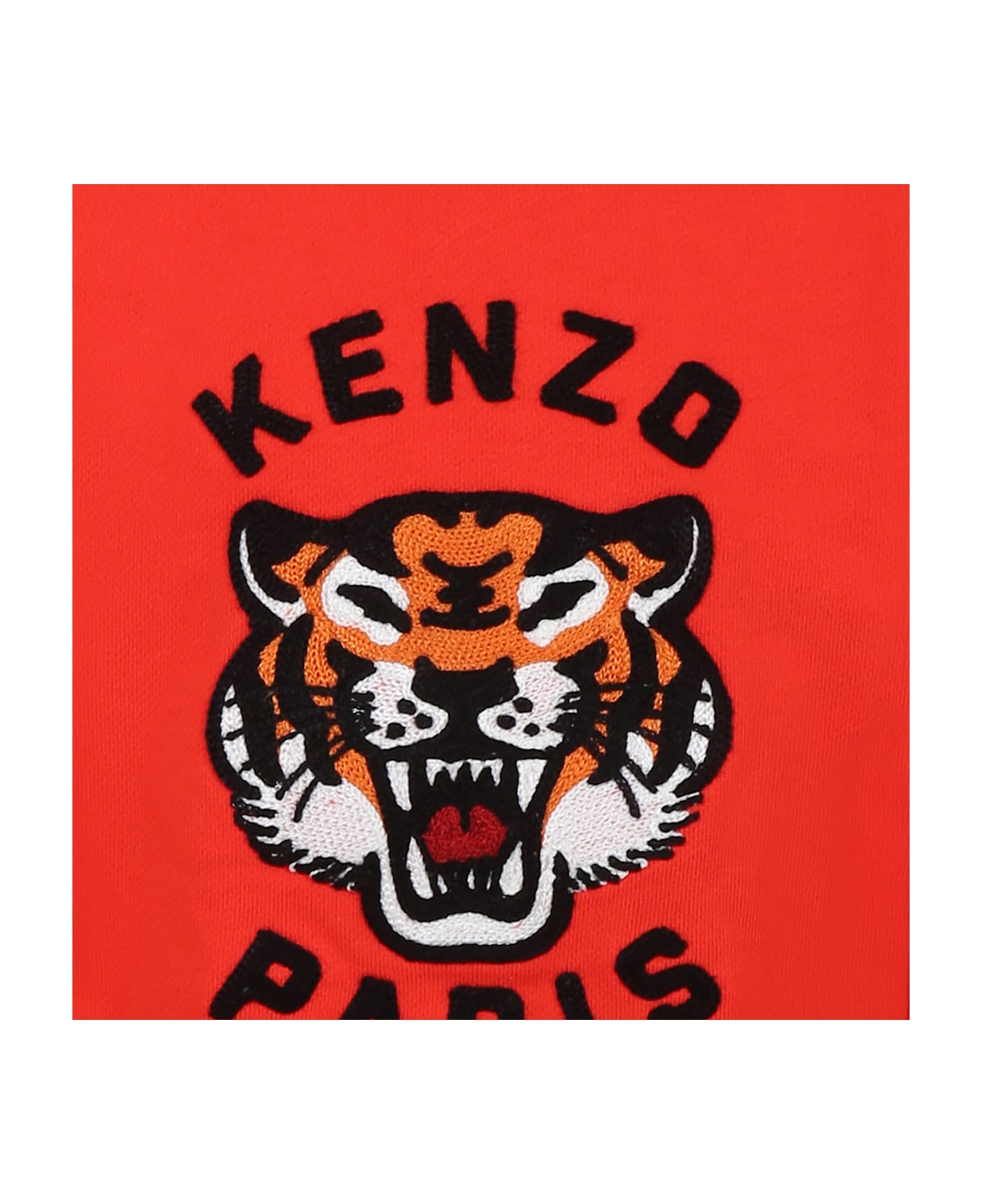 Kenzo Kids Red Sweatshirt For Kids With Lucky Tiger - Red