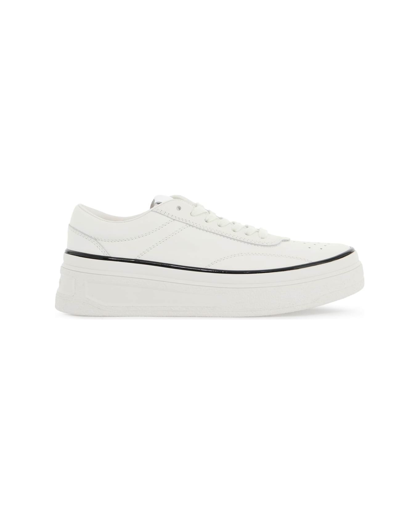 Jil Sander Leather Sneakers For Everyday - WHITE (White)