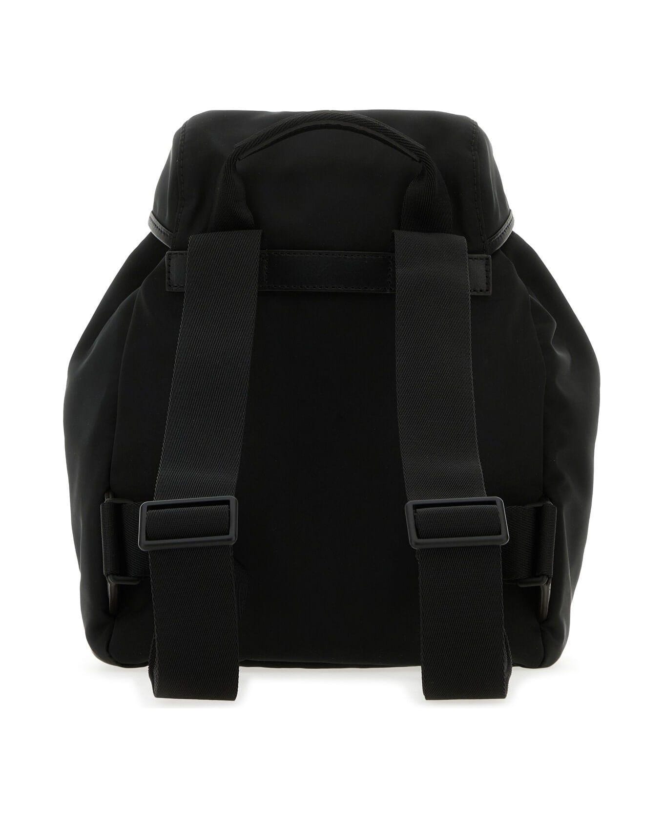 Moncler Black Polyester Trick Backpack - Nero