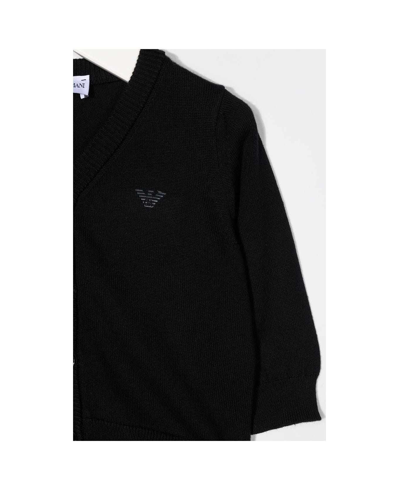 Emporio Armani Black Baby Cardigan - Blue