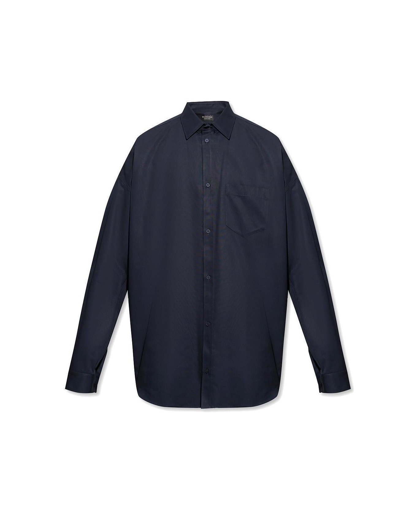 Balenciaga Button-up Oversized Shirt - Blu Navy