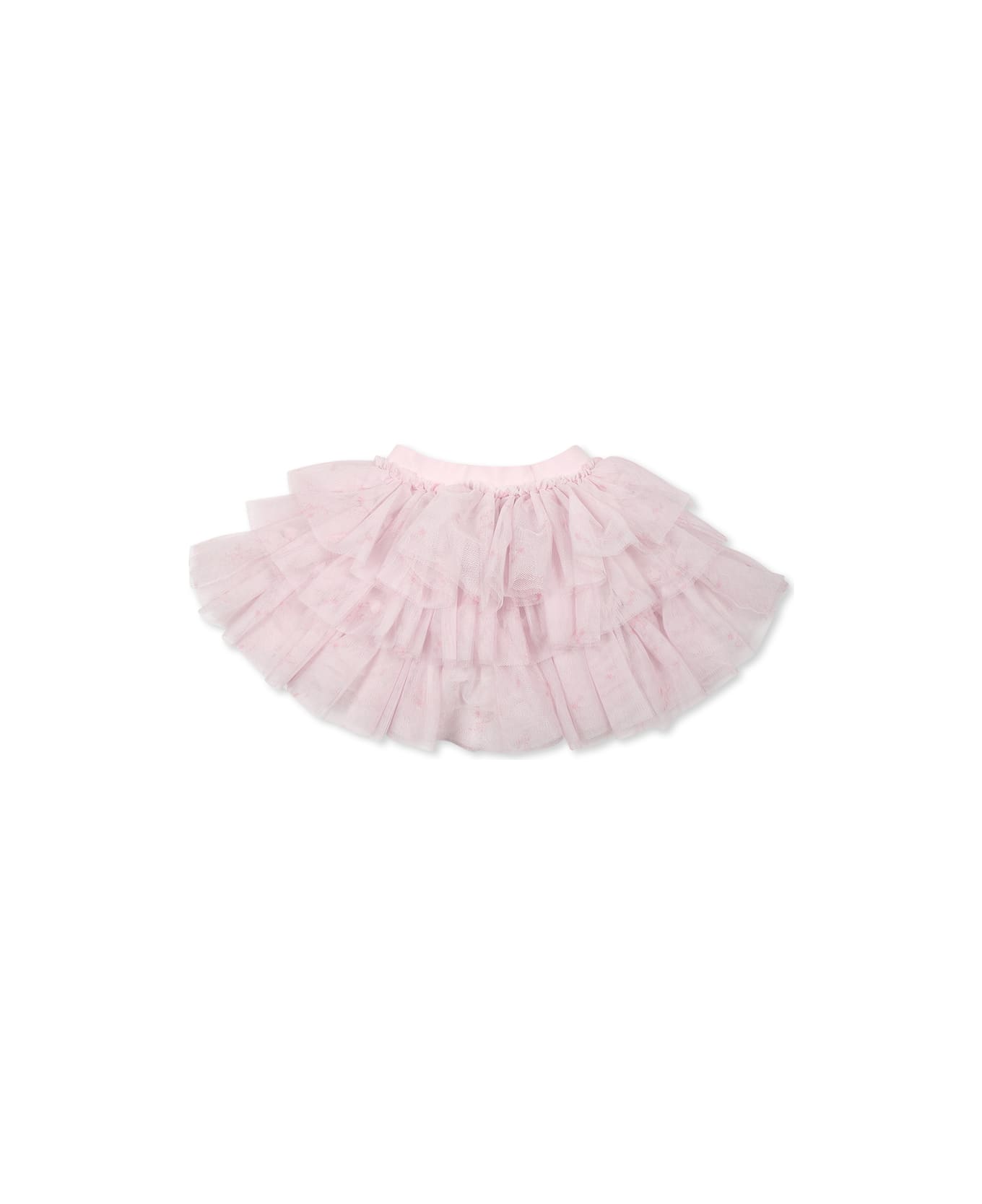 Monnalisa Pink Suit For Baby Girl With Writing - Multicolor ボディスーツ＆セットアップ