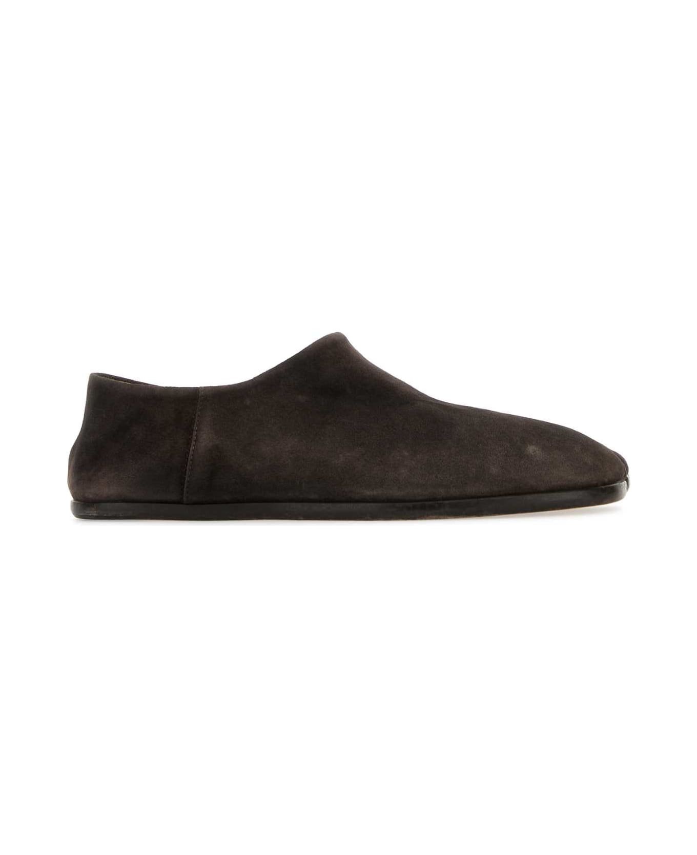 Maison Margiela Brown Suede Tabi Loafers - DARKBROWN