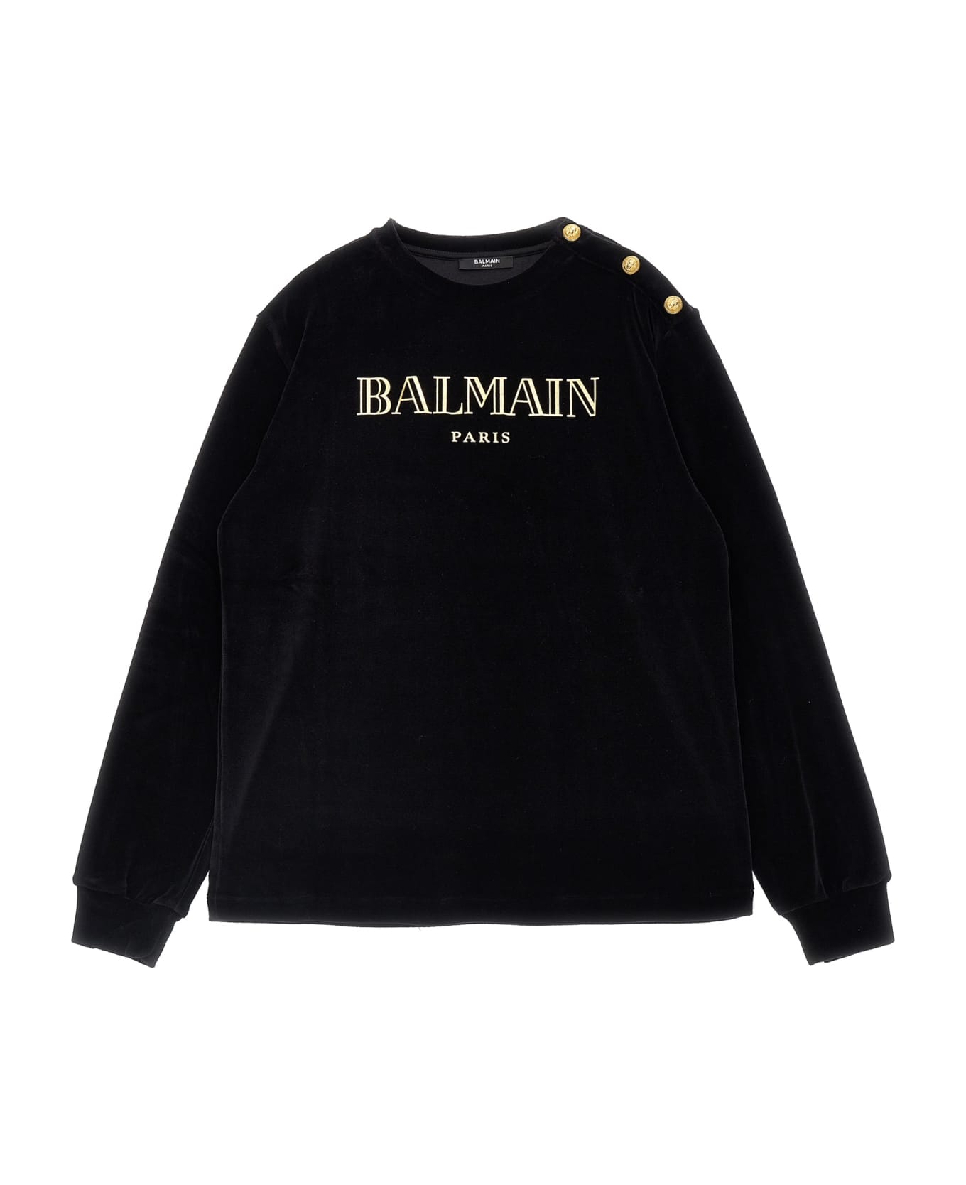 Balmain Logo Print Sweatshirt - Black  