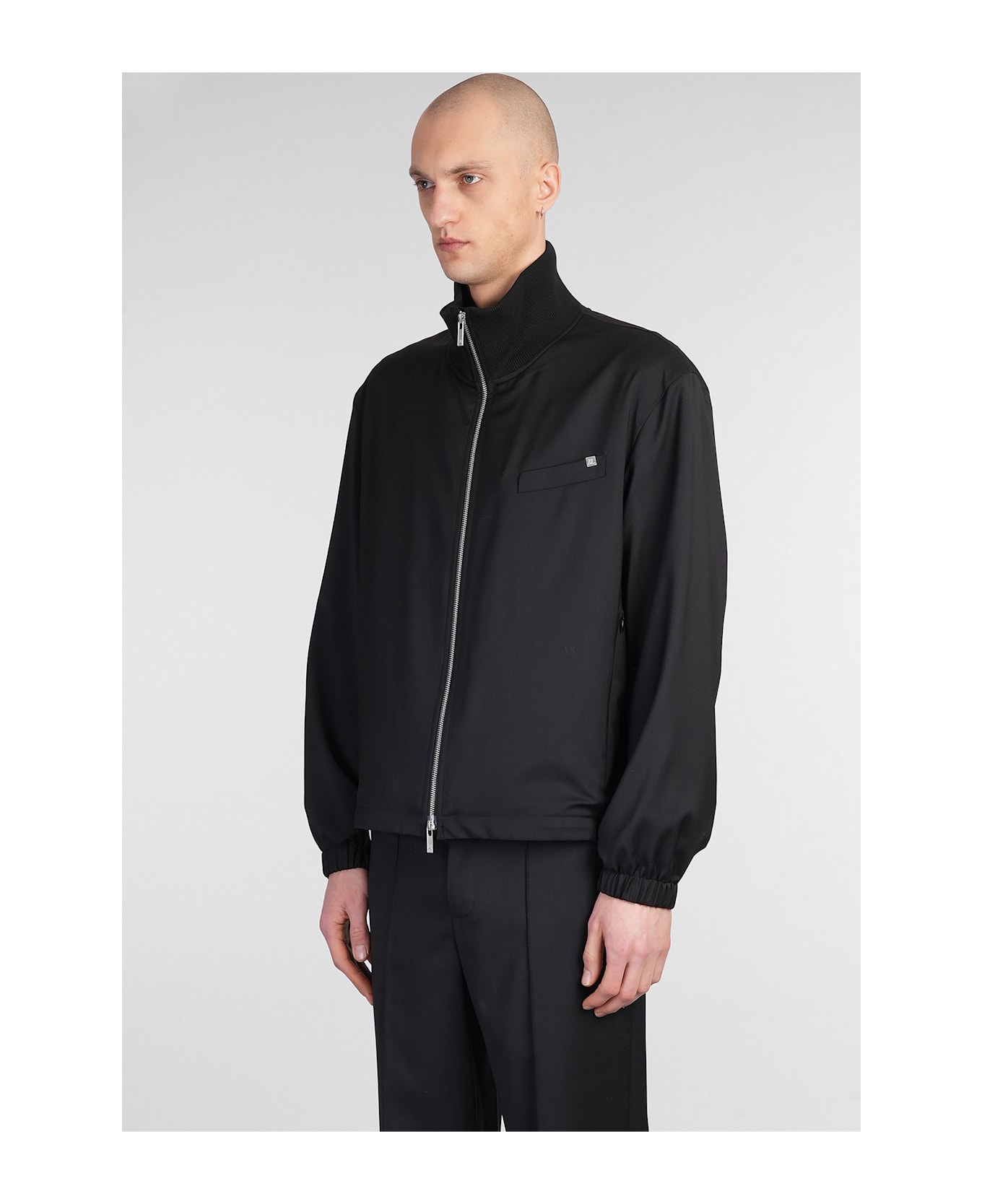 Helmut Lang Casual Jacket In Black Wool - black