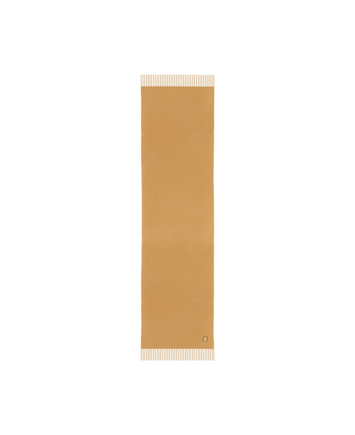 Maison Kitsuné Scarf With Logo - Beige