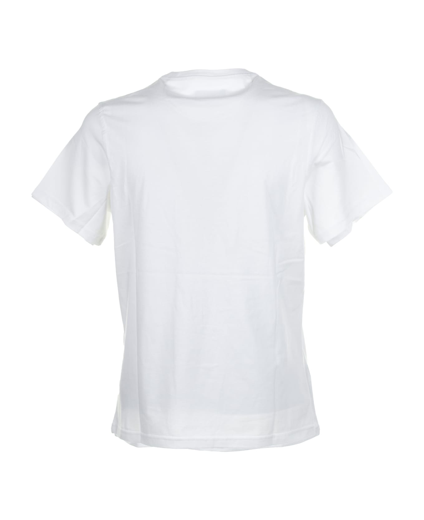 Barbour White T-shirt With Pocket And Logo - WHITE