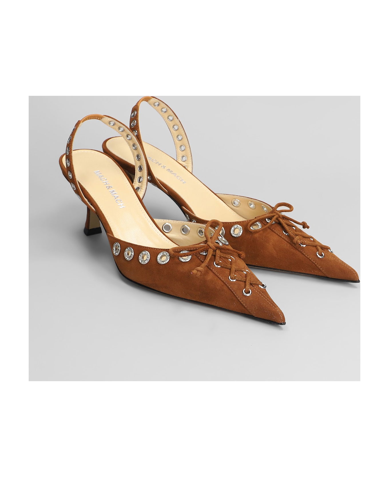 Mach 
Mach Pumps In Brown Suede - brown