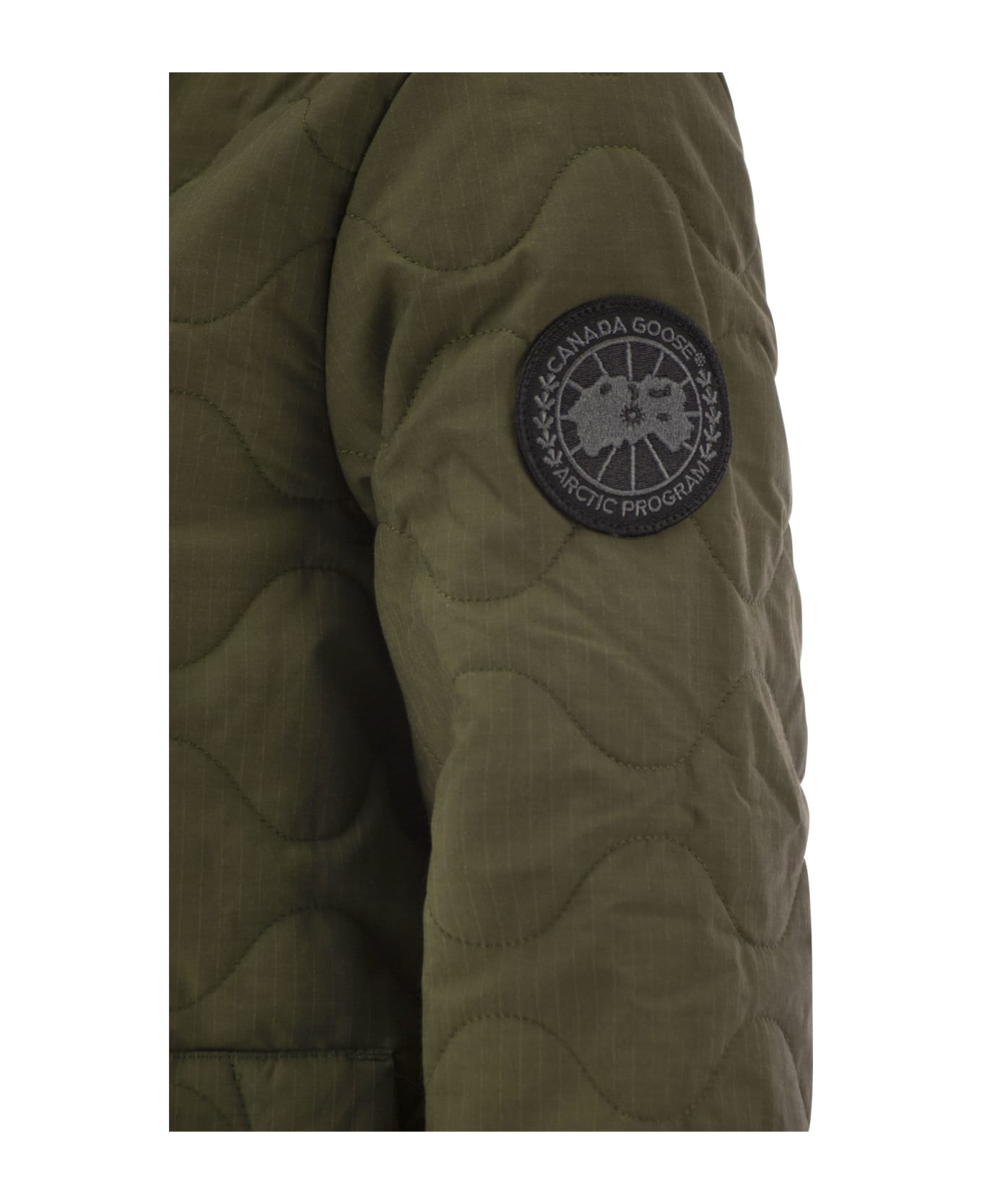 Canada Goose Annex Liner - Reversible Jacket With Black Badge - Military Green