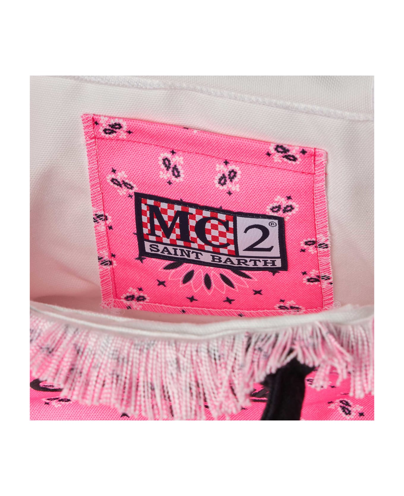 MC2 Saint Barth Colette Fluo Pink Handbag With Bandanna Print - PINK