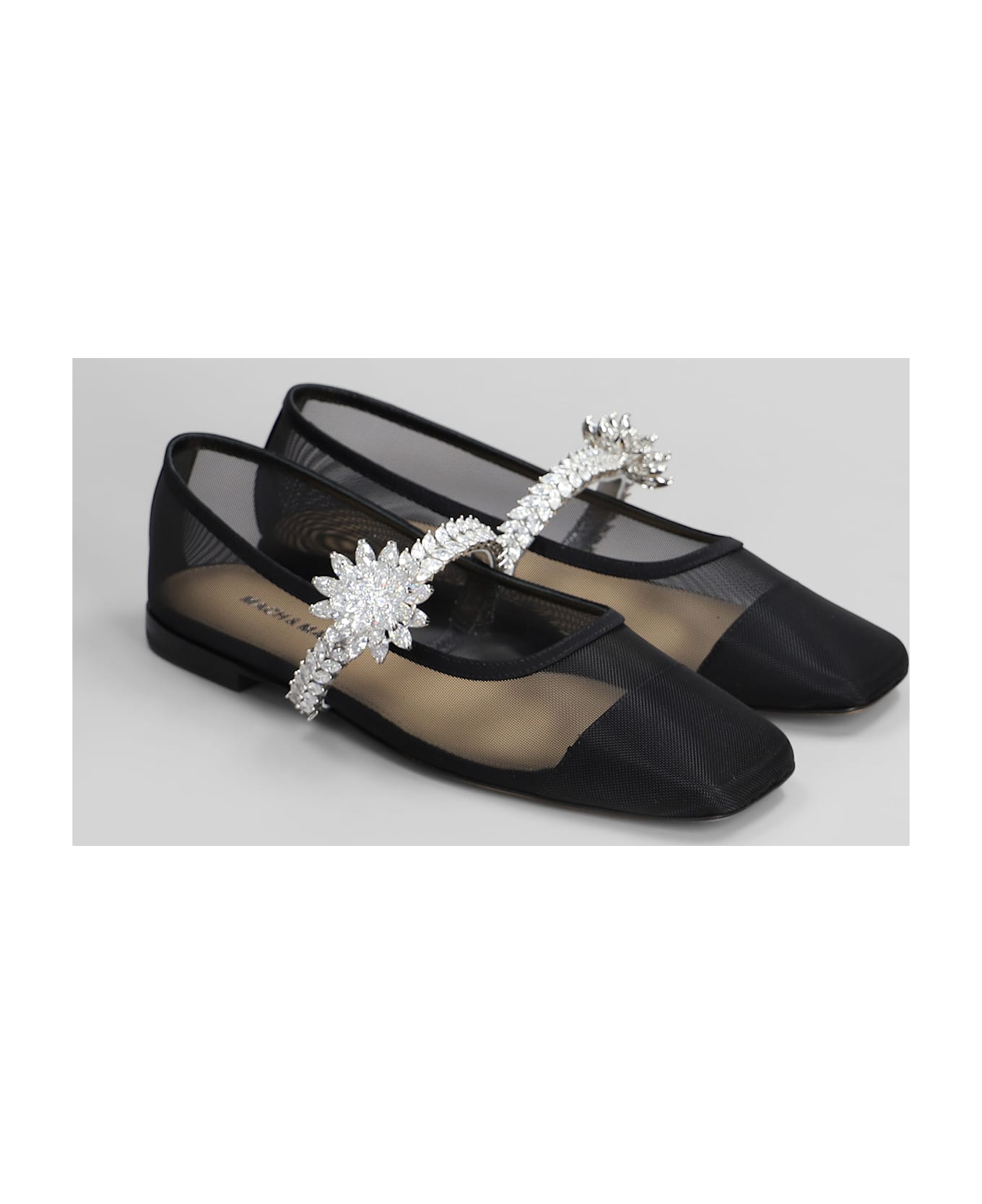 Mach 
Mach Ballet Flats In Black Fabric - black