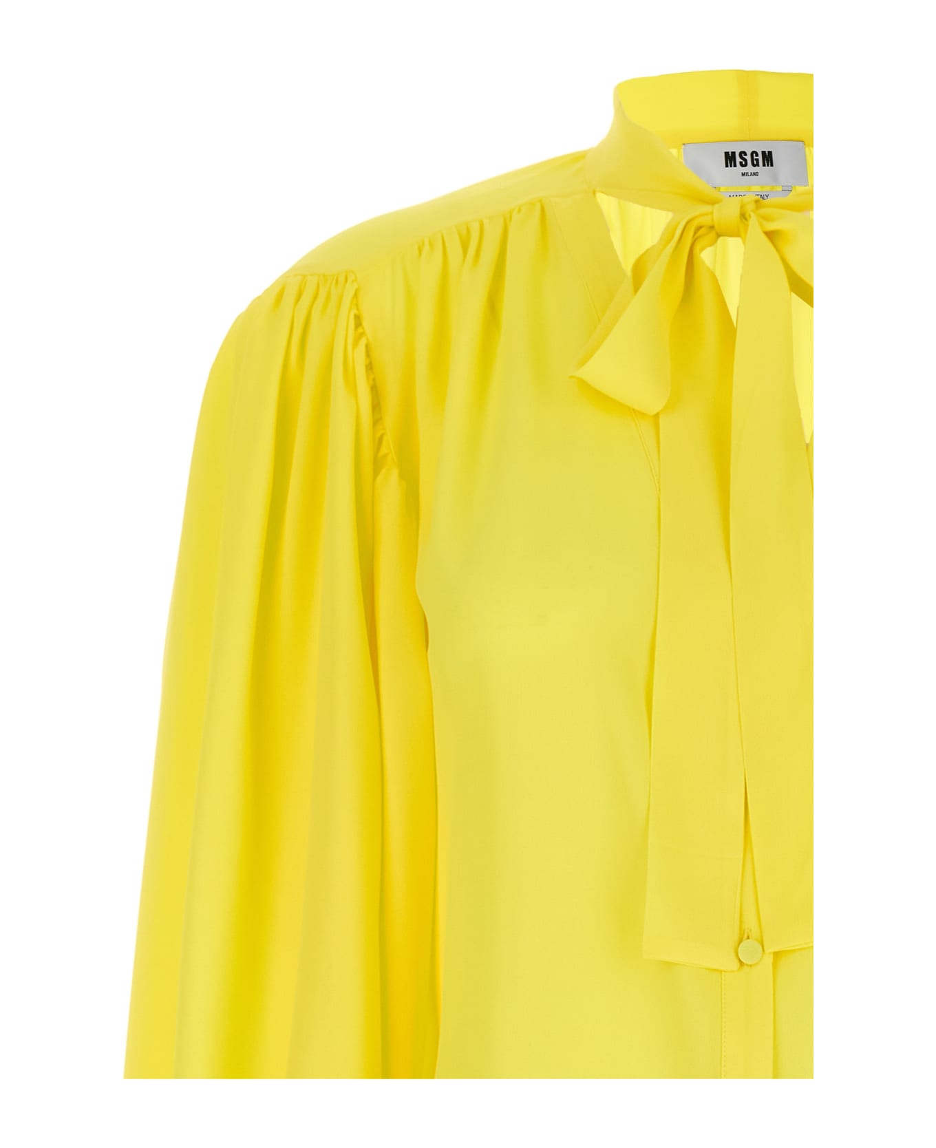 MSGM Bow Shirt - Yellow