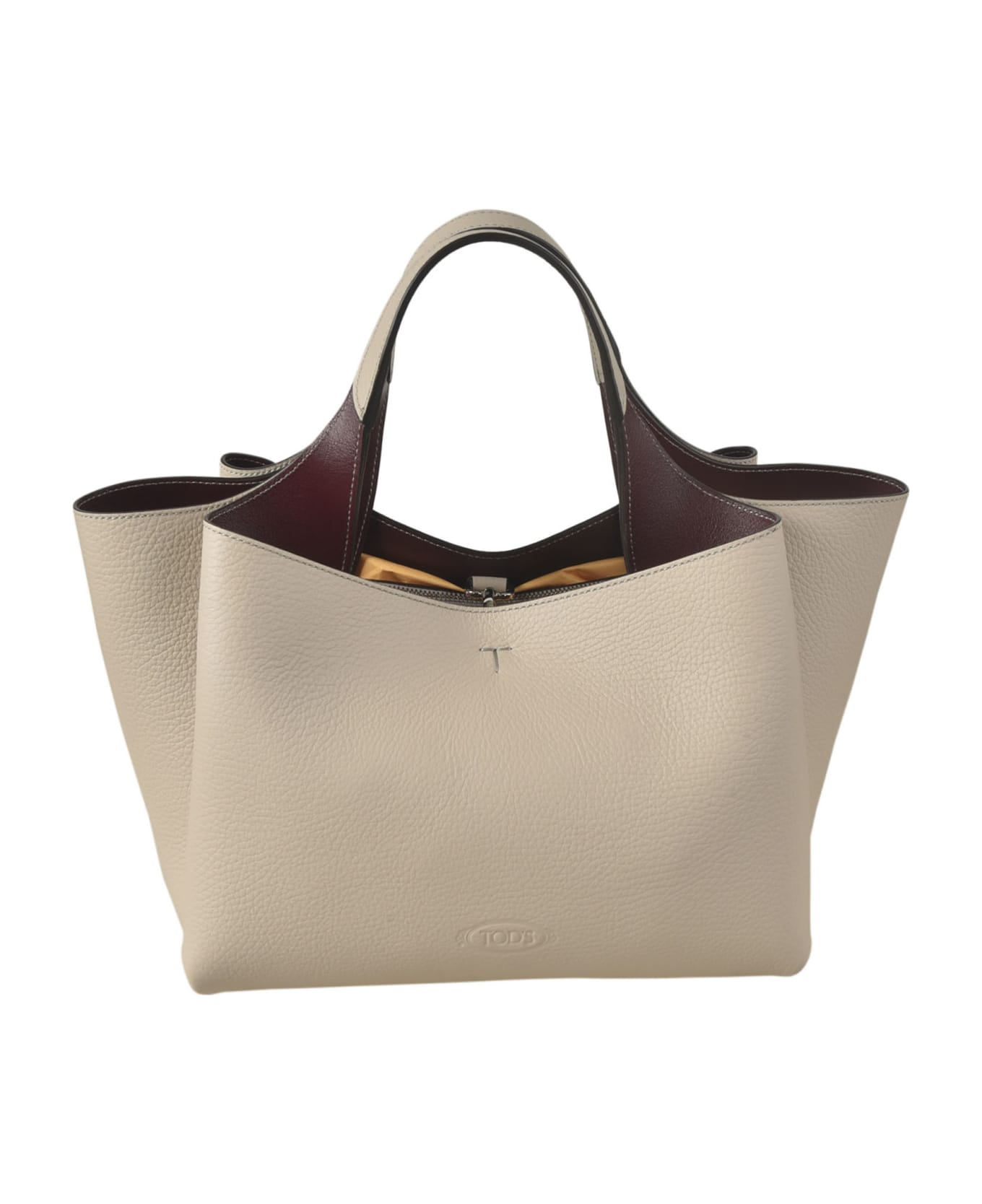 Tod's Logo Stamp Top Handle Tote - Grey トートバッグ