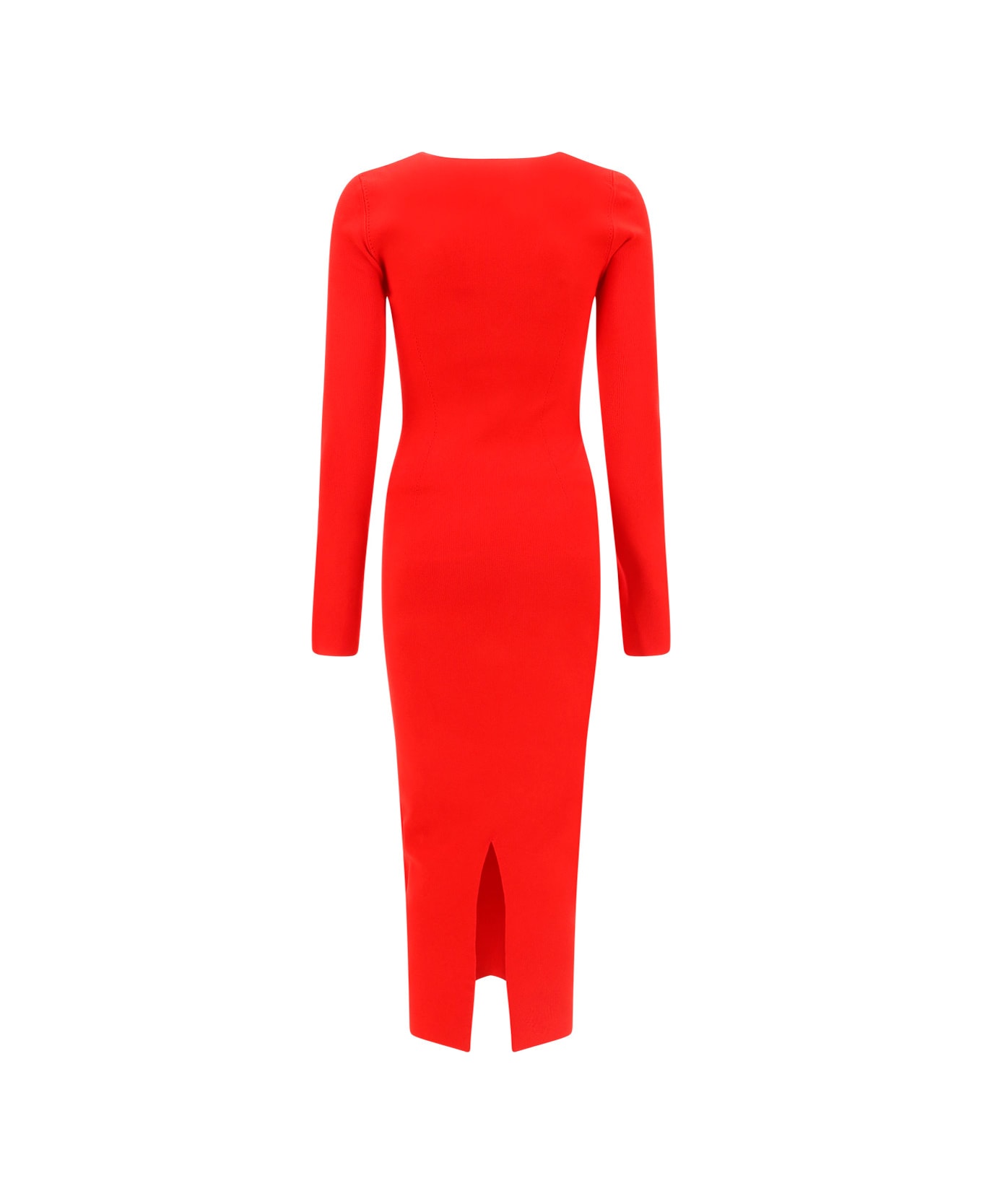 Victoria Beckham Deep Vee Dress - Red