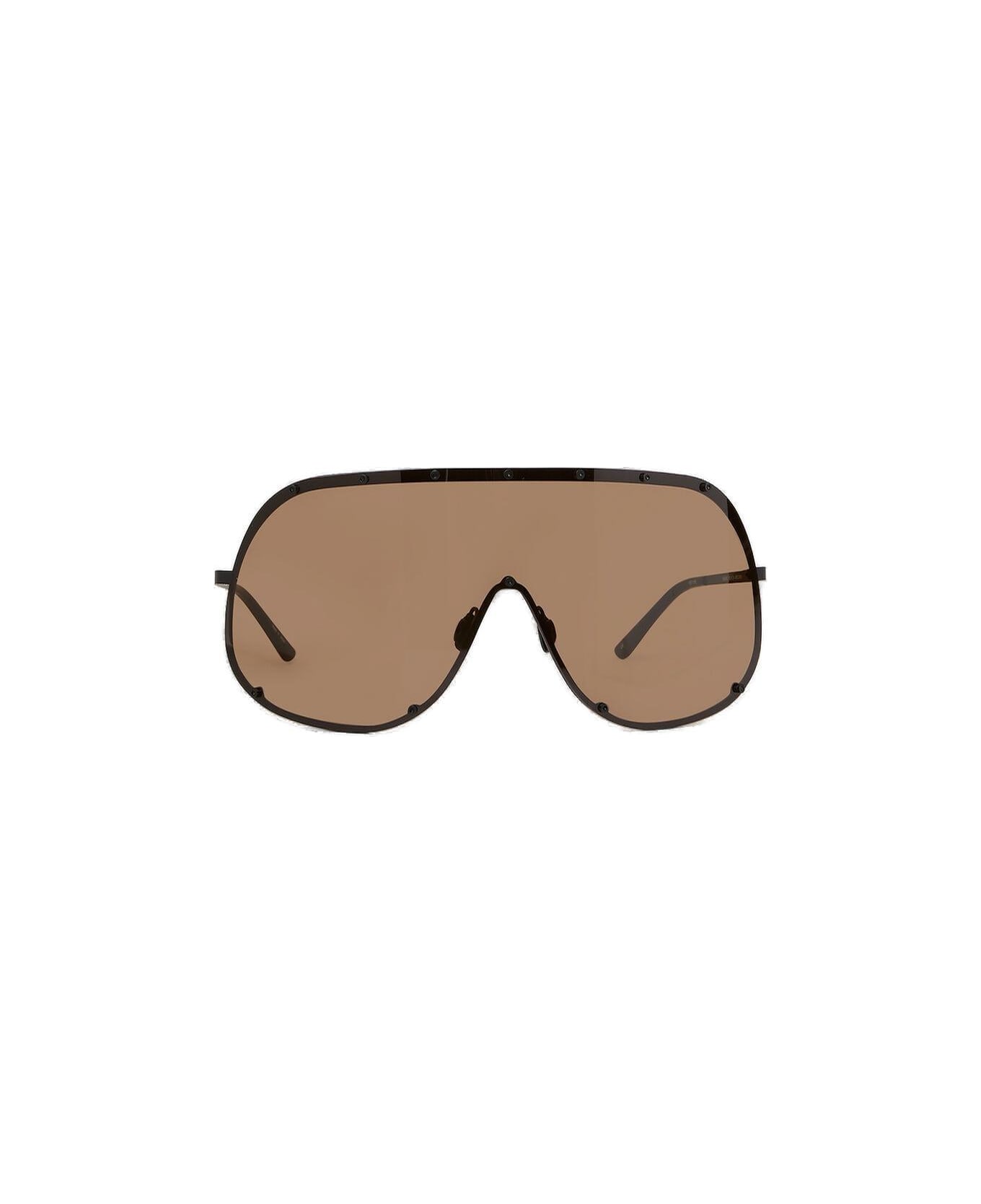 Rick Owens Shield Frame Sunglasses - Nero