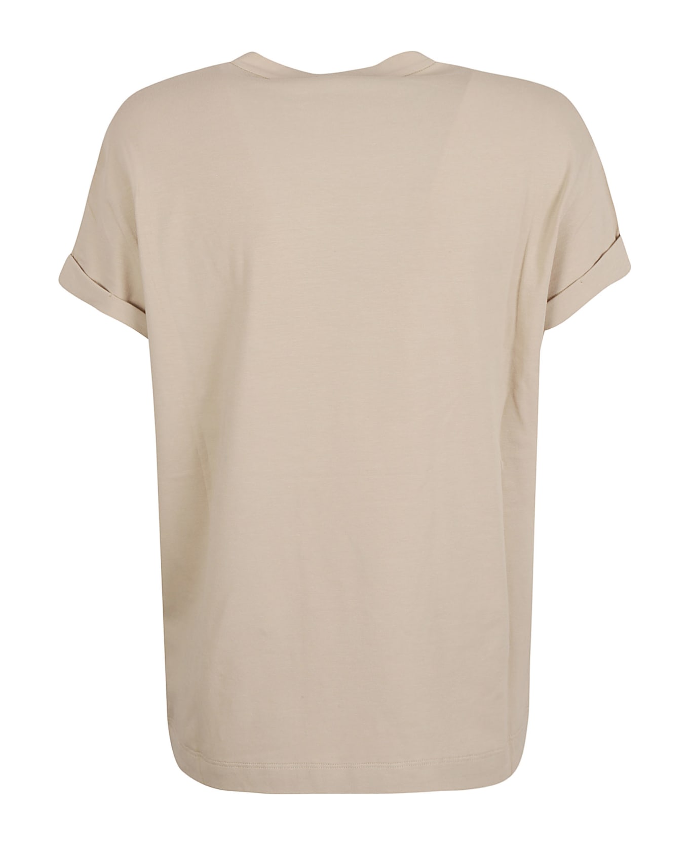 Brunello Cucinelli Patched Pocket Plain T-shirt - Beige