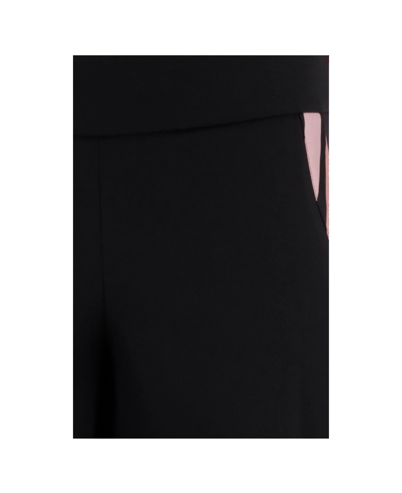 Pucci Pantaloni A Palazzo In Misto Lana - Black