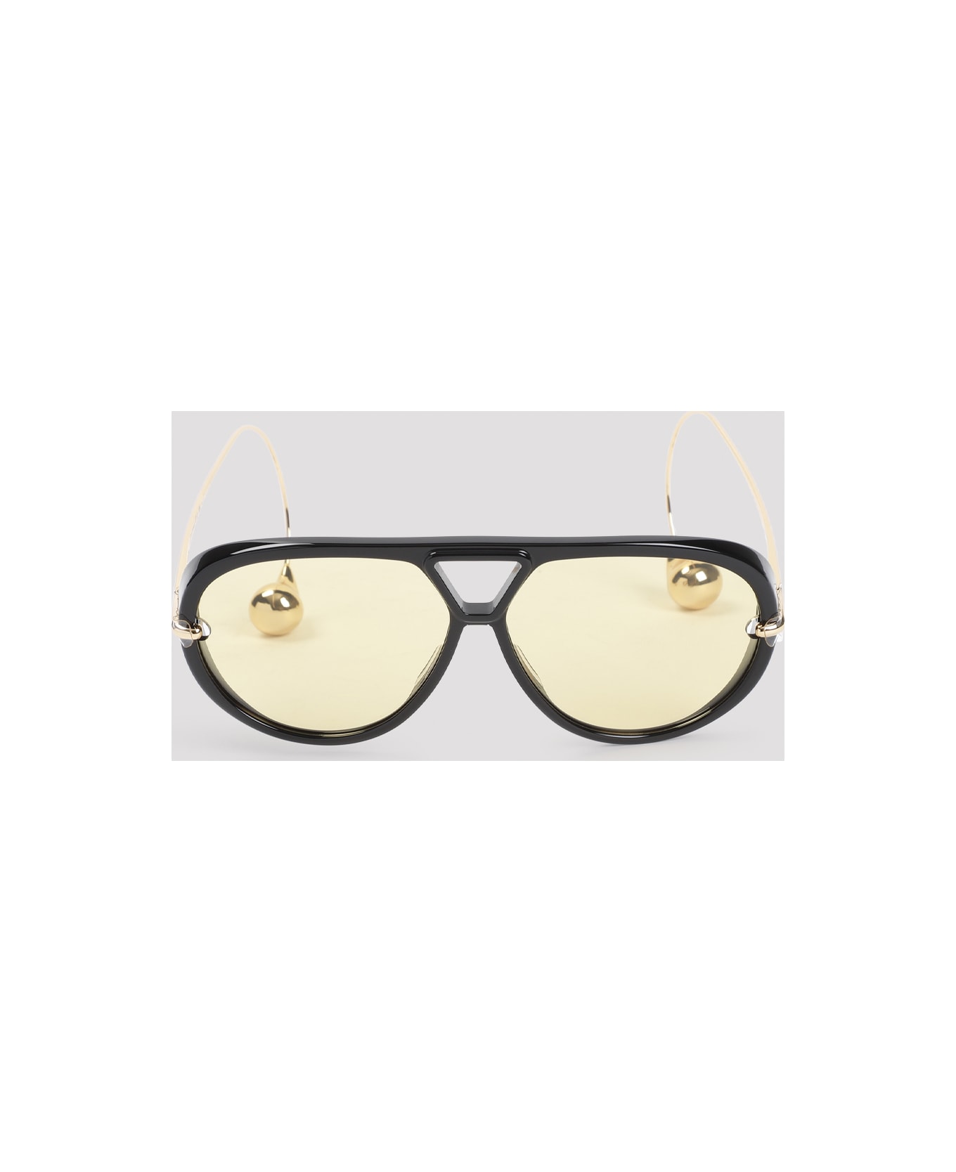 Bottega Veneta Acetate Sunglasses - Black Gold Yellow
