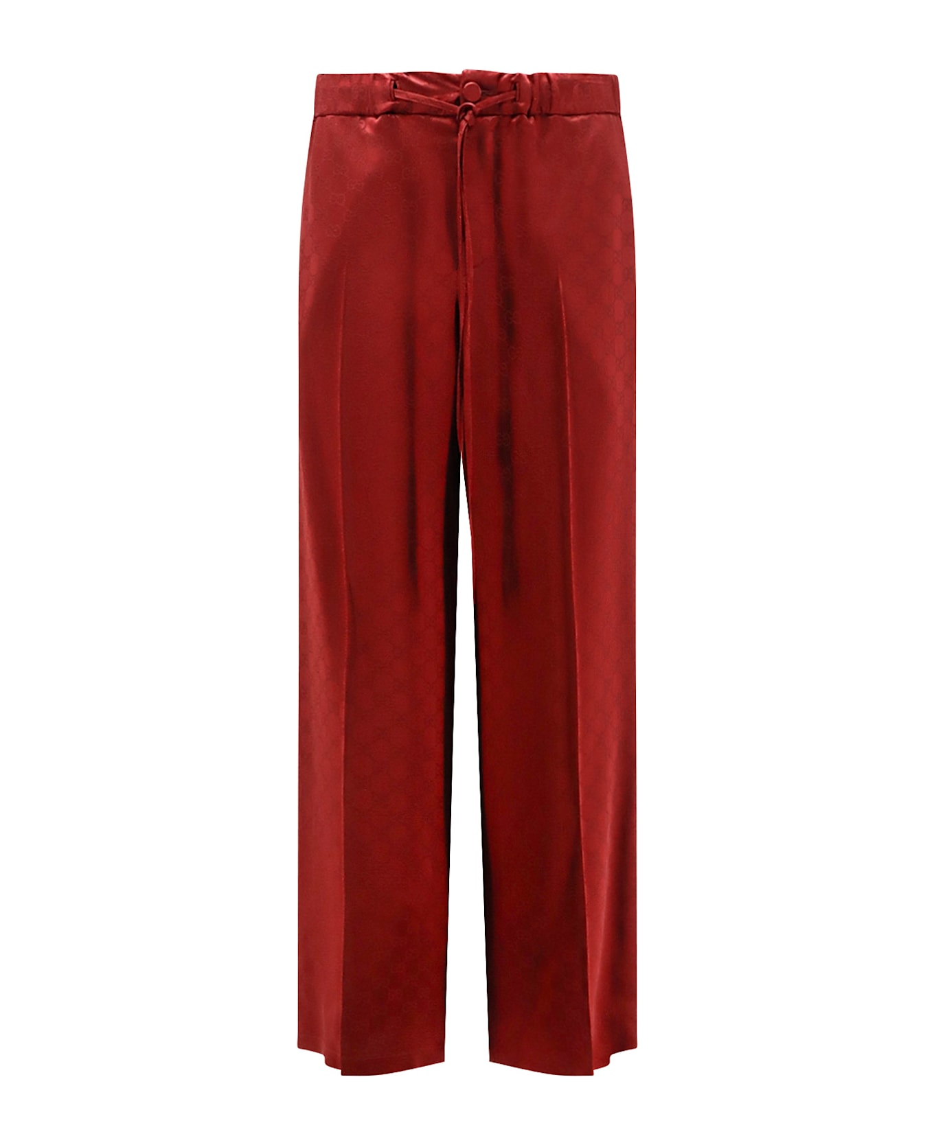 Gucci Rosso Ancora Viscose Blend Trousers - ROSSO ANCORA/MIX