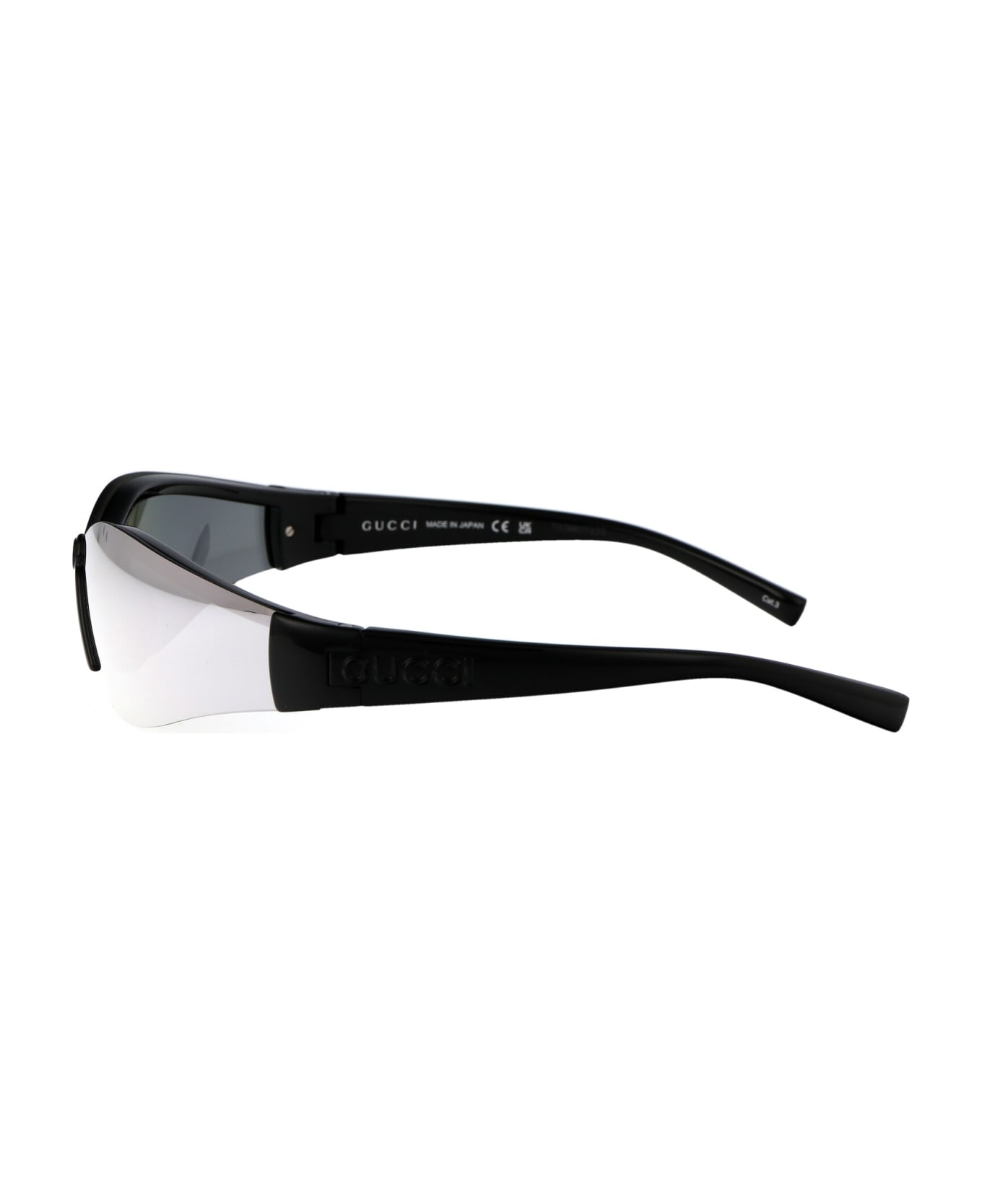 Gucci Eyewear Gg1651s Sunglasses - 004 BLACK BLACK SILVER