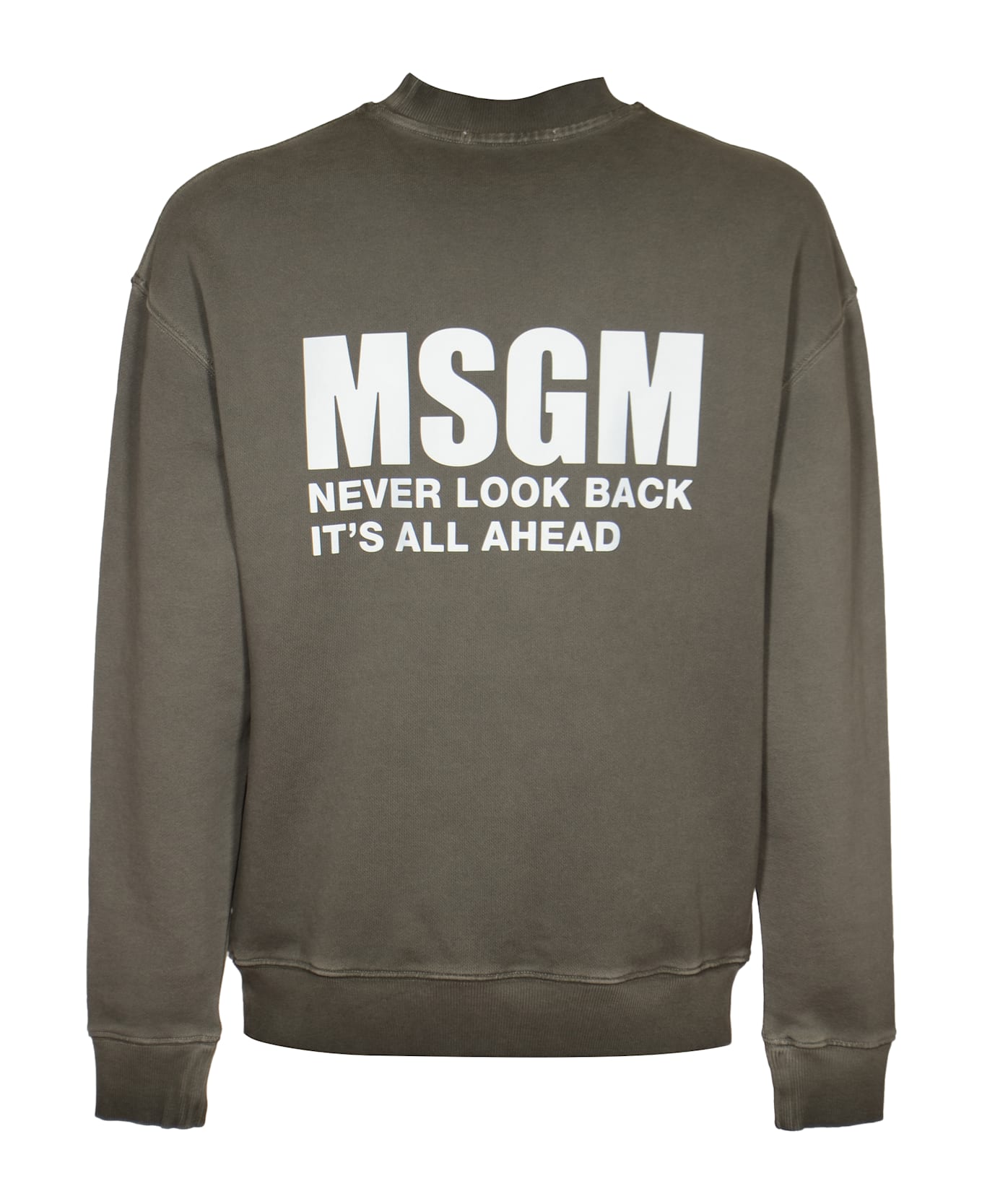 MSGM Never Look Back Sweatshirt - Anthracite