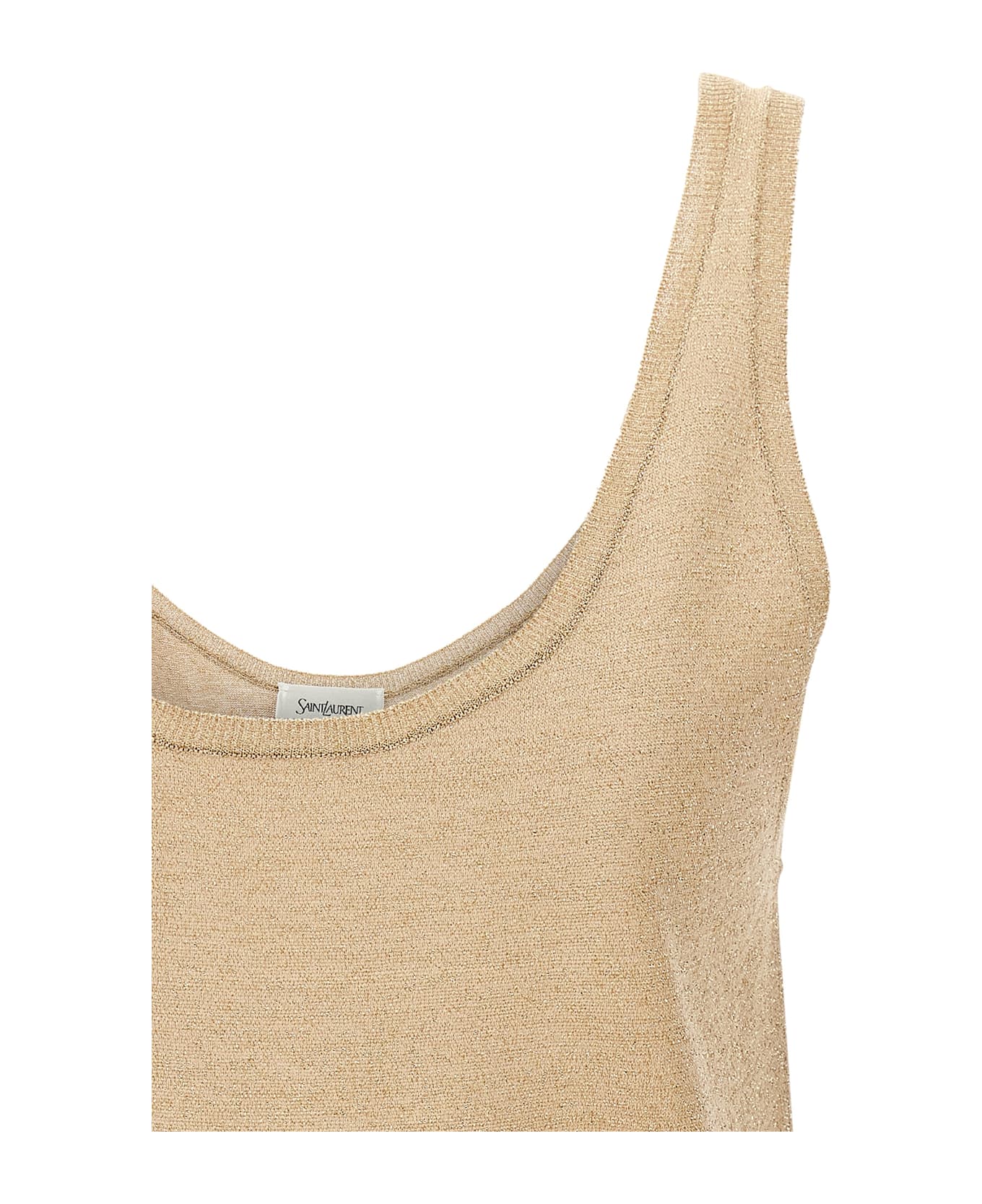 Saint Laurent Lamé Top - GOLD