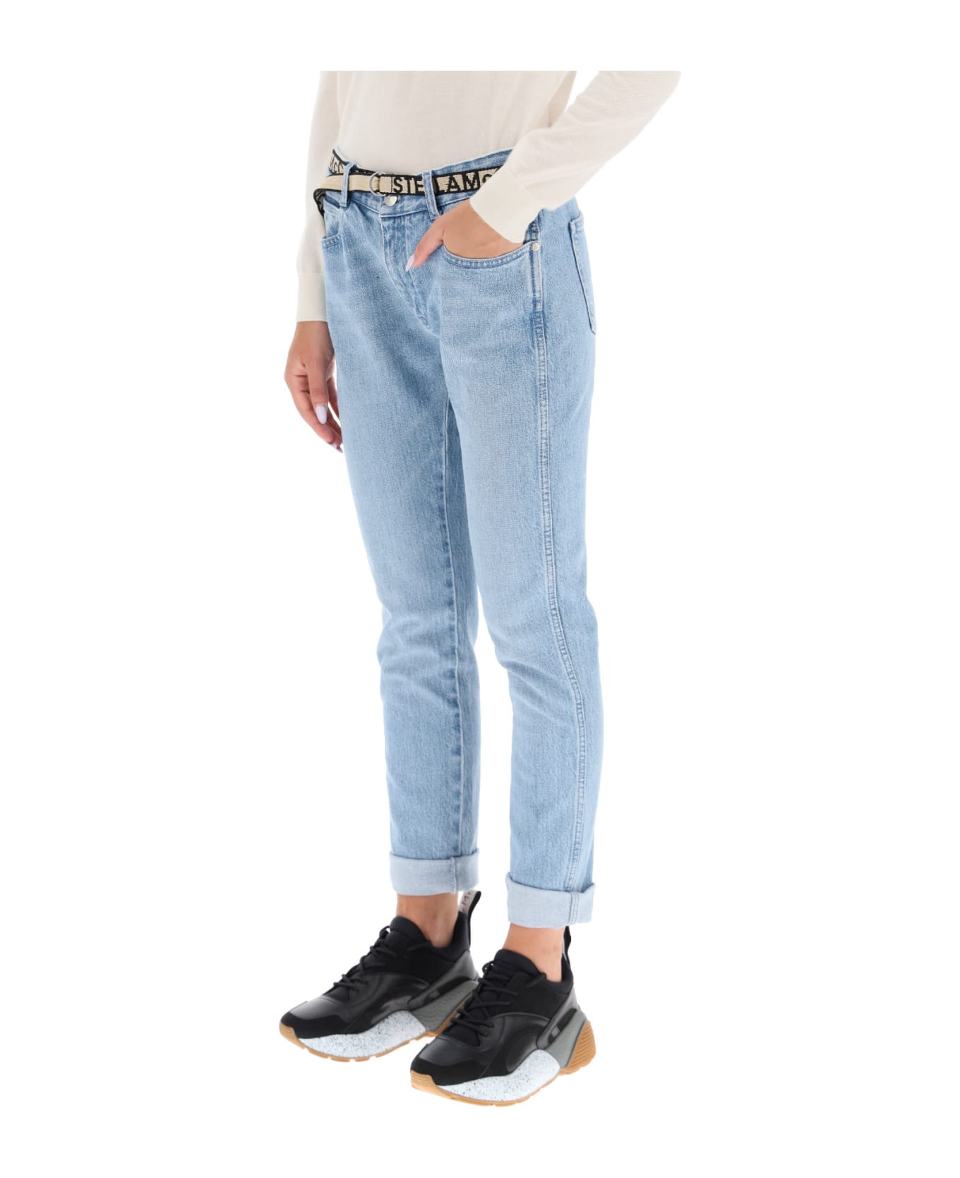 Stella McCartney Belted Skinny Jeans - Azzurro デニム