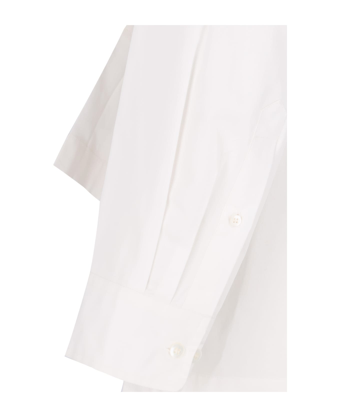 Dries Van Noten Oversized Shirt With Rhinestones - White