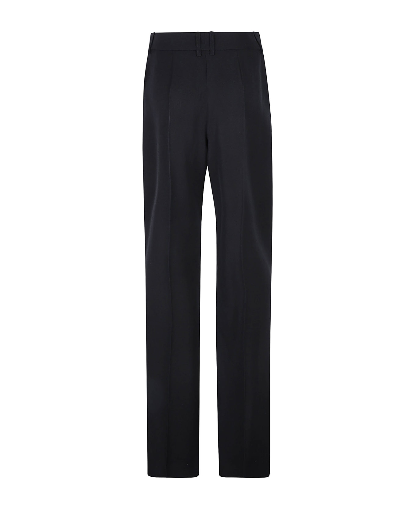 Balmain High-waist Flared Plain Trousers - Black ボトムス